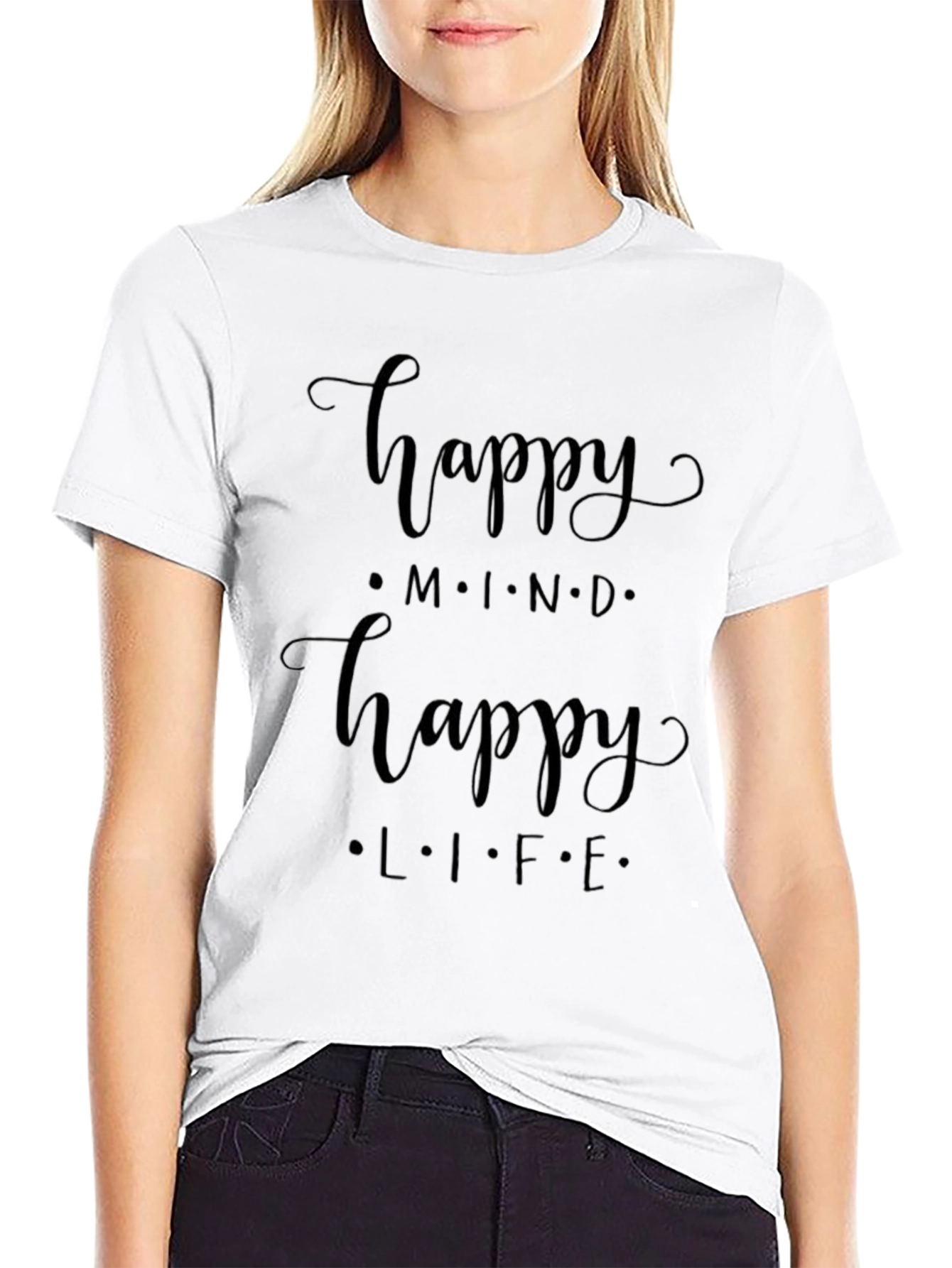 Happy Mind Happy Life Graphic Tee