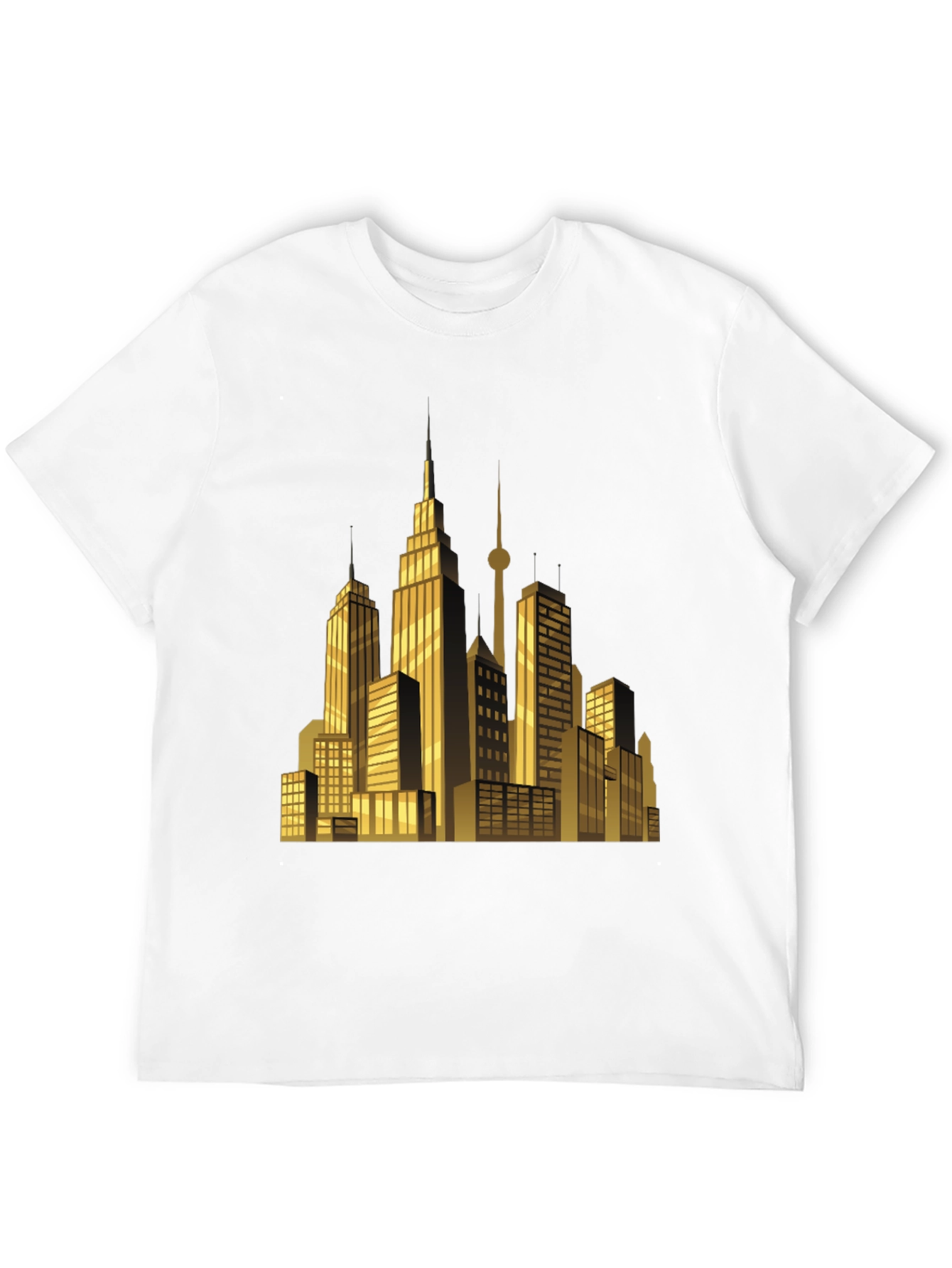 Cityscape Graphic T-Shirt - Sleek Black Tee
