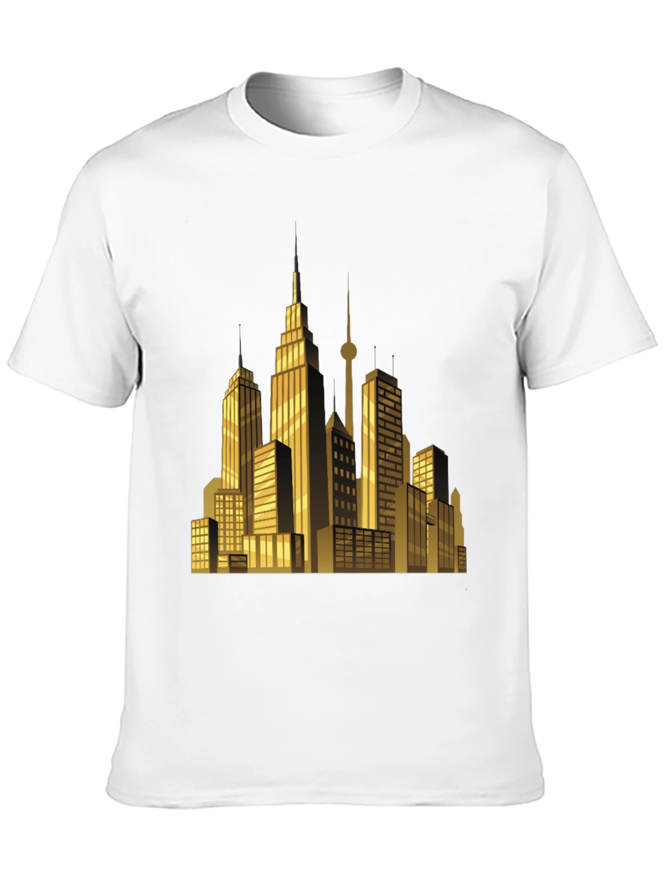 Cityscape Graphic T-Shirt - Sleek Black Tee