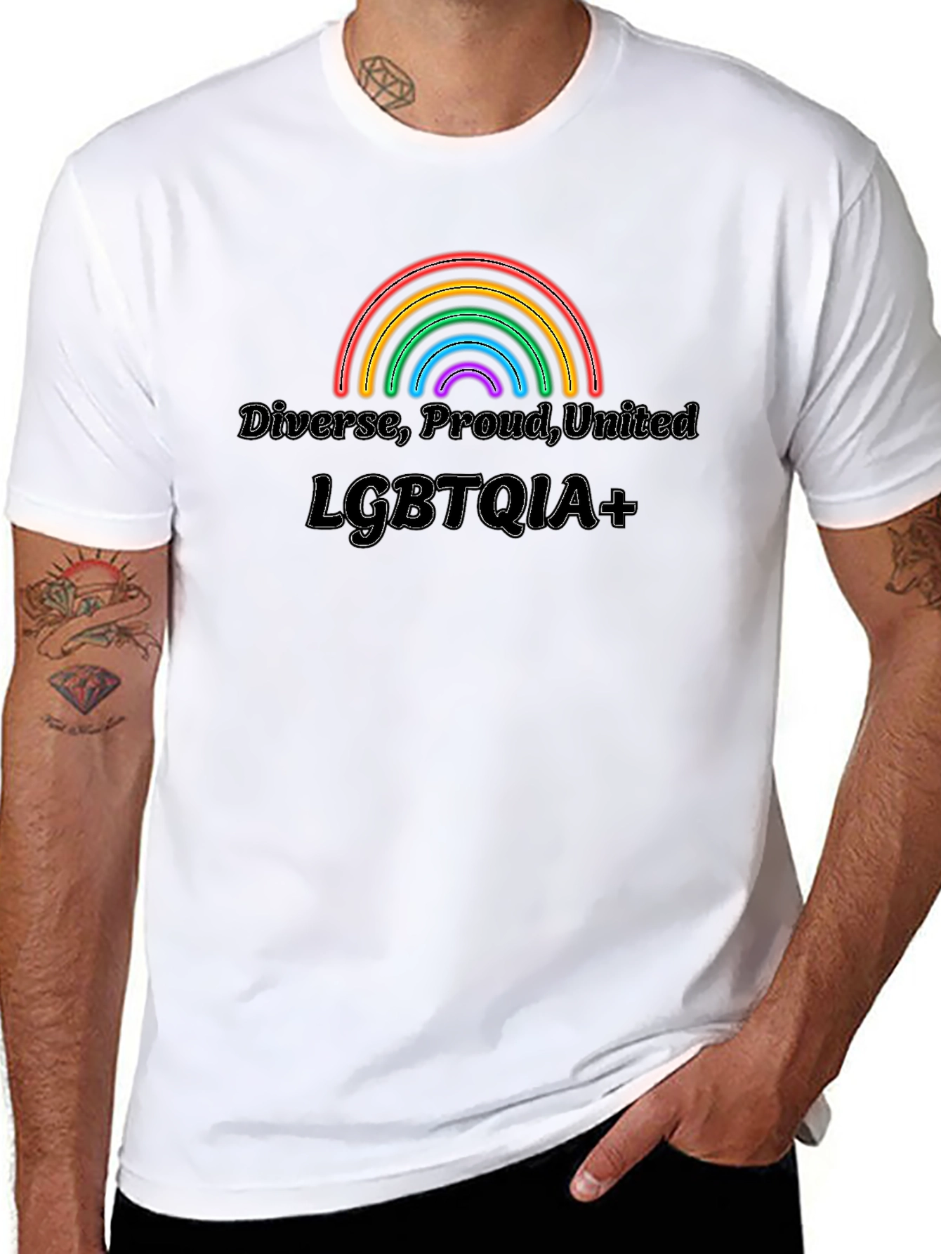 LGBTQIA+ Pride T-Shirt - Diverse Proud United!
