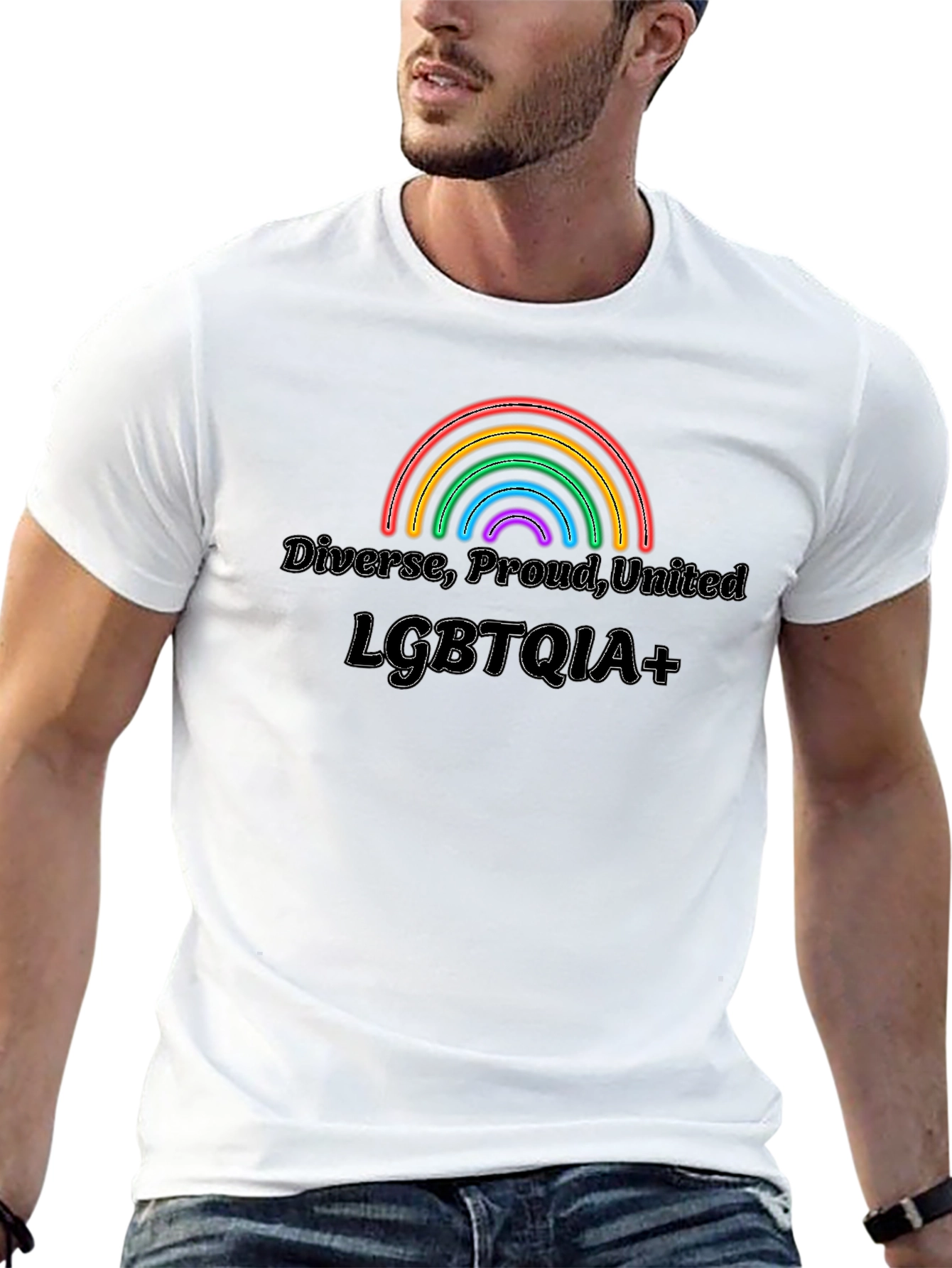 LGBTQIA+ Pride T-Shirt - Diverse Proud United!