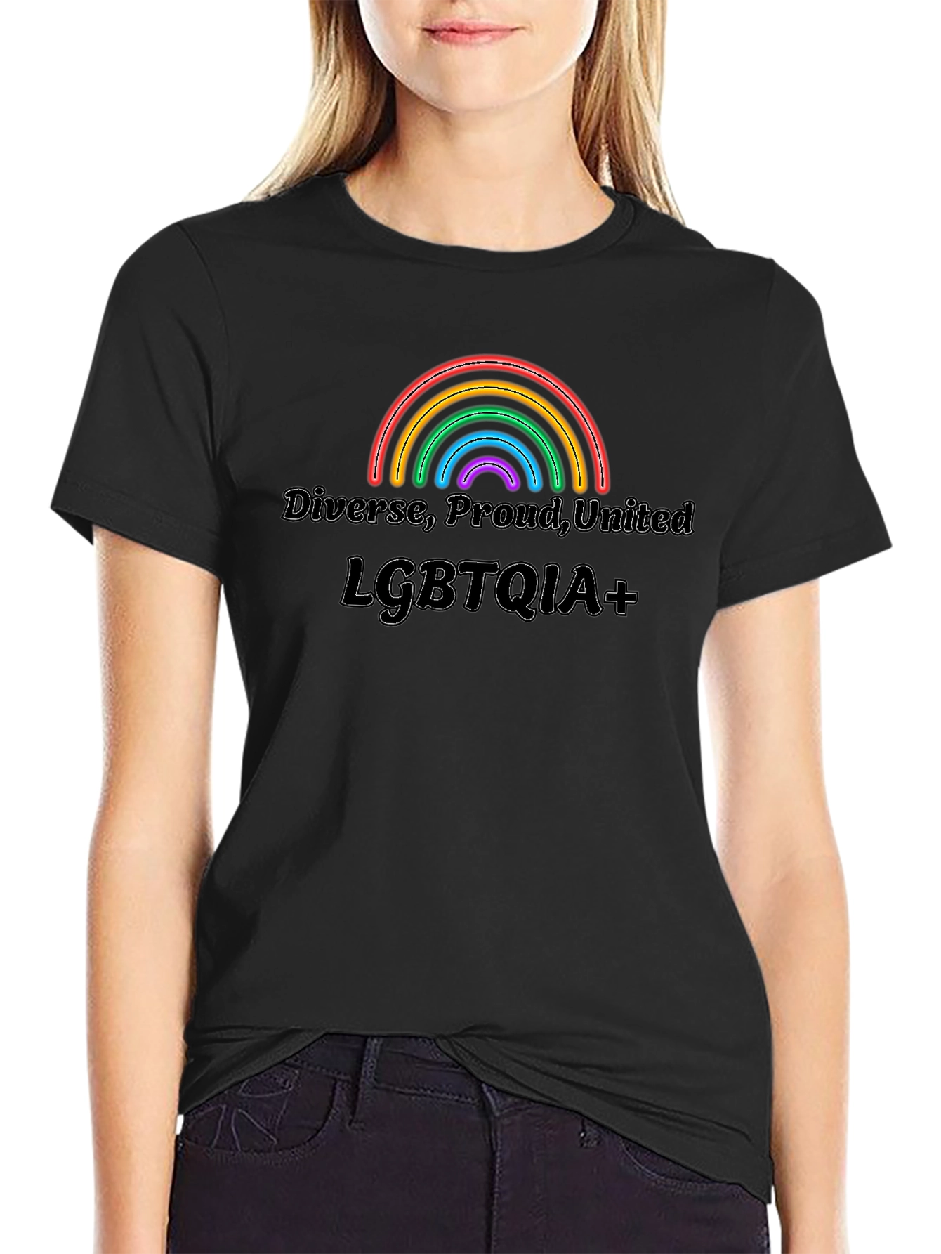 LGBTQIA+ Pride T-Shirt - Diverse Proud United!