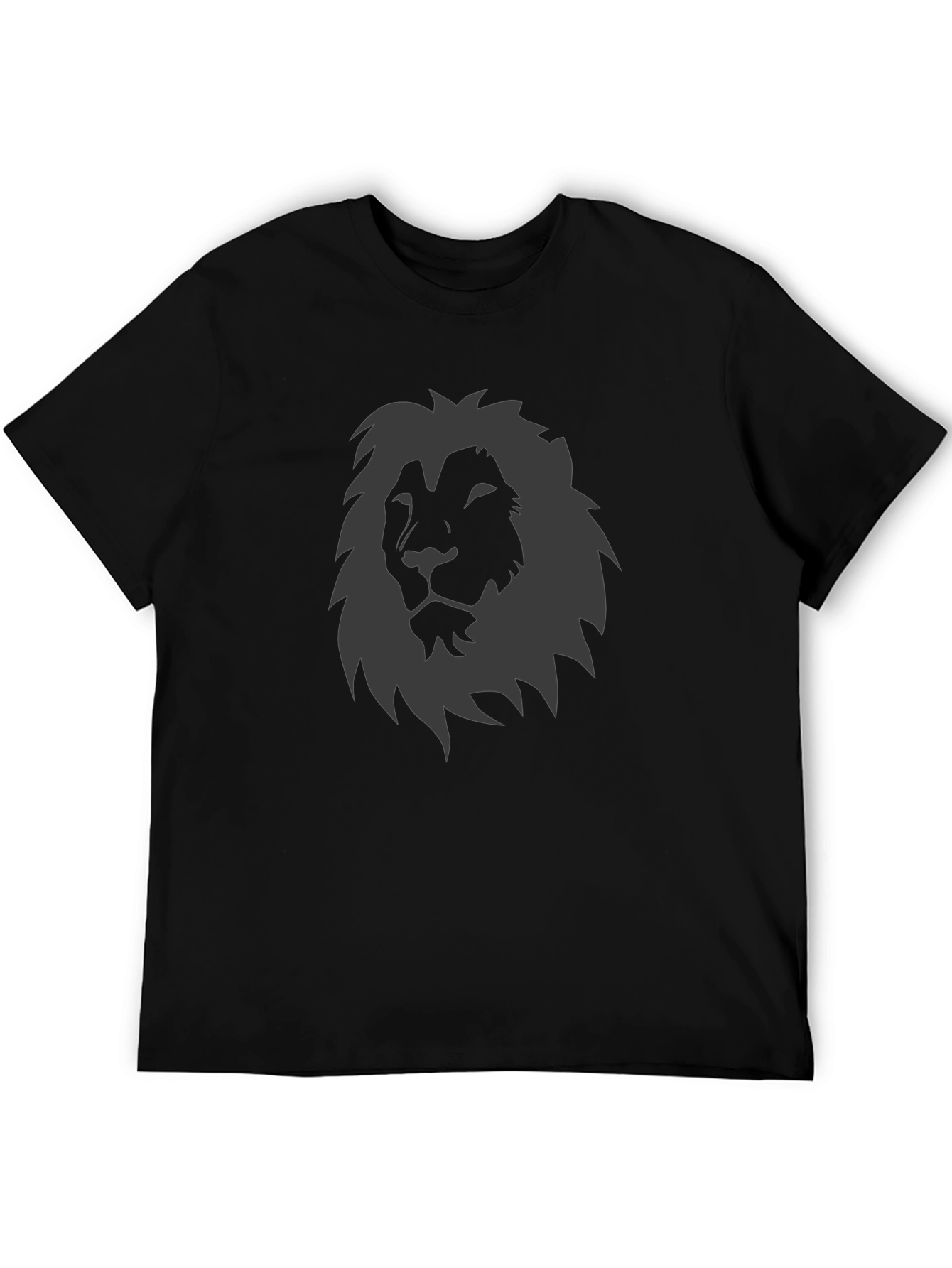 Lion Graphic Tee - Black T-Shirt for Men