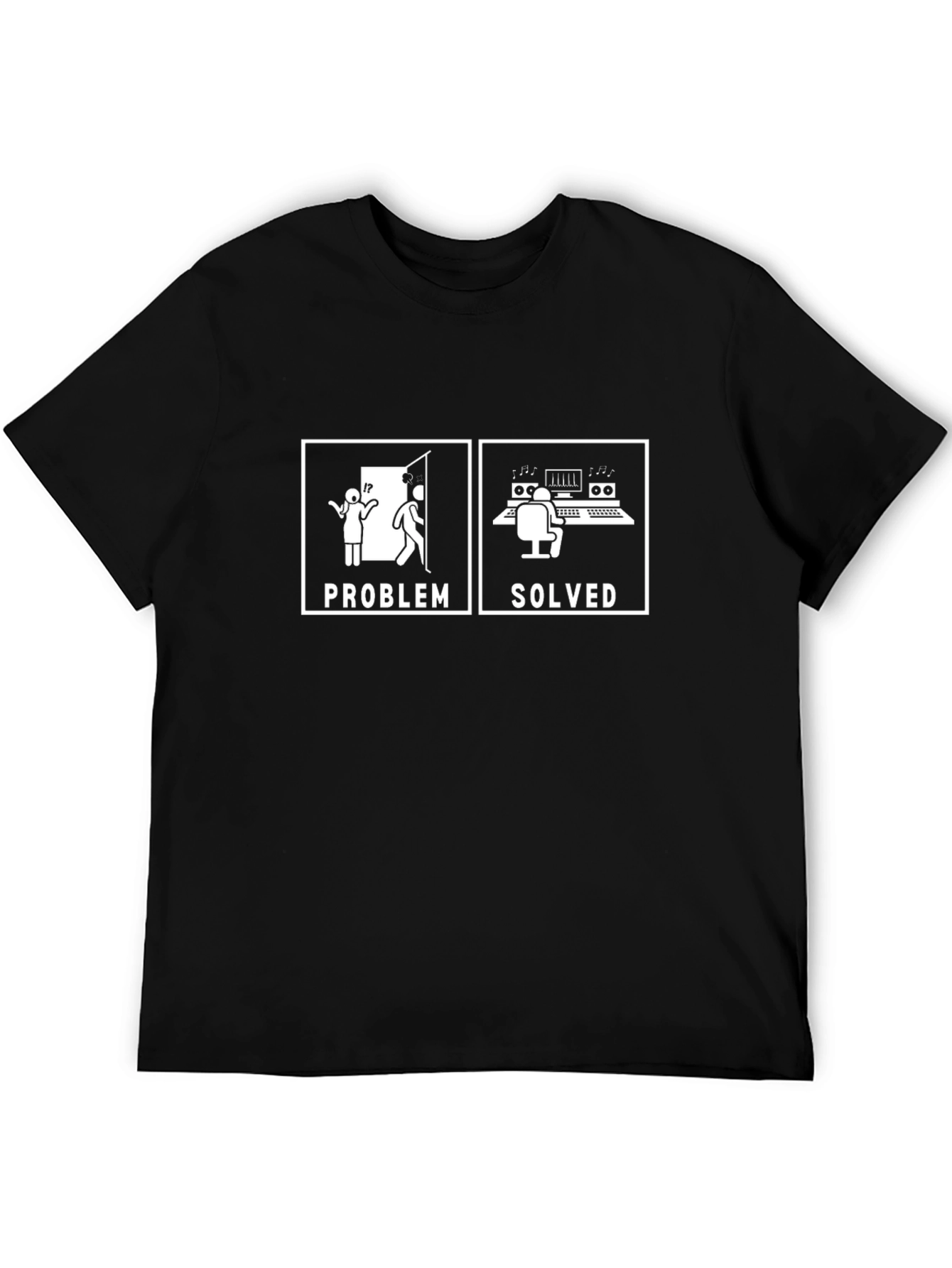 Problem Solved T-Shirt - Black Graphic Tee