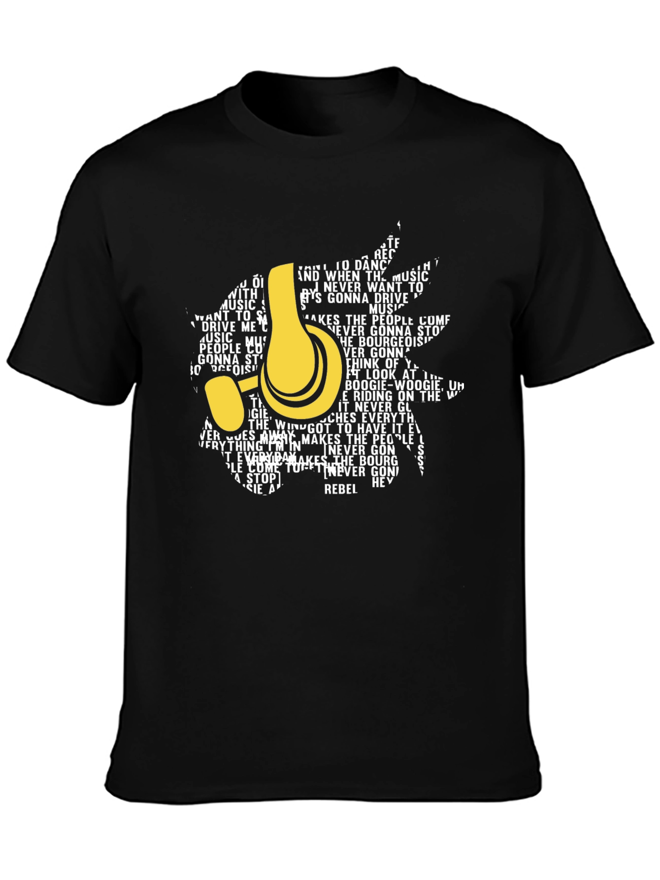 Rebel Music Headphones Graphic T-Shirt