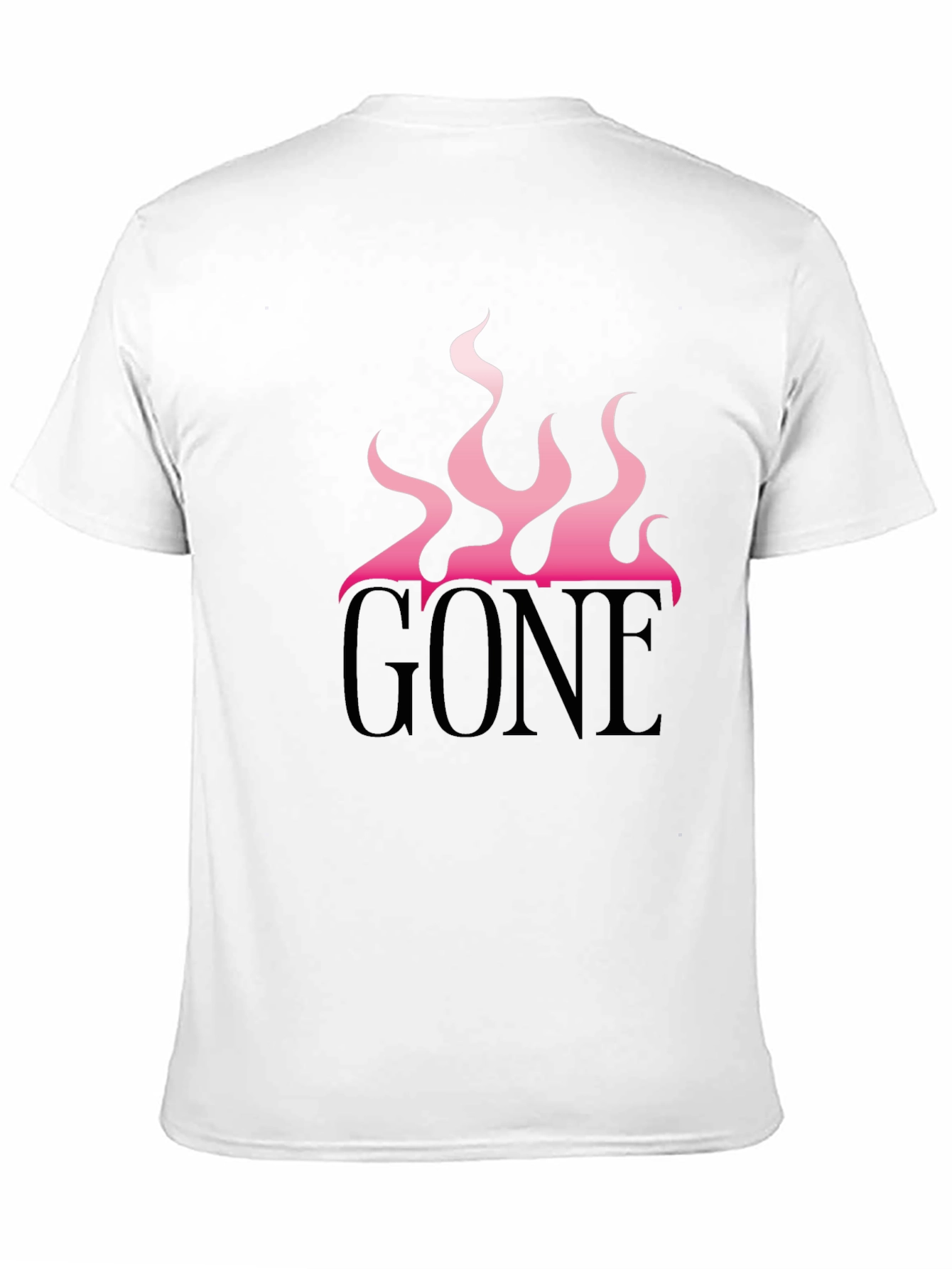 GONE Graphic Tee - Pink Flames Black T-Shirt