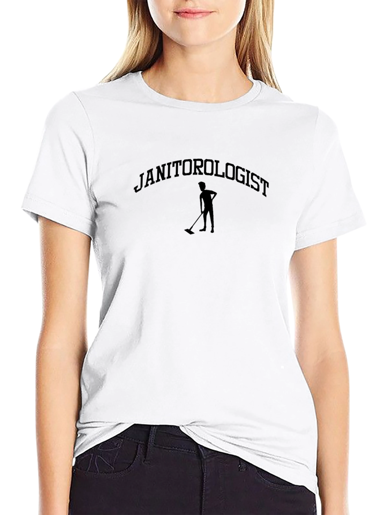 Janitorologist Graphic T-Shirt - Black Cotton Crew Neck