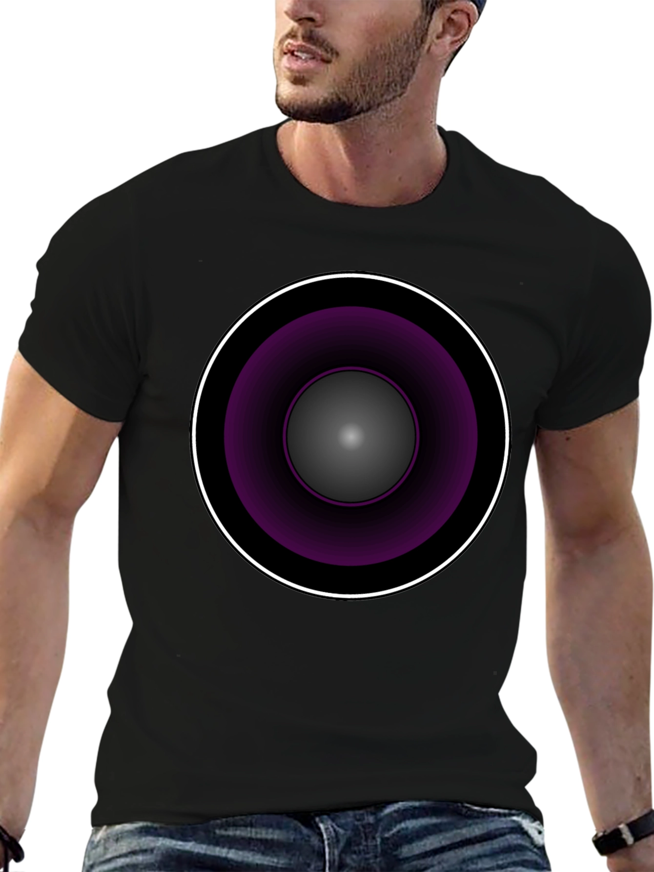Abstract Circle Graphic T-Shirt
