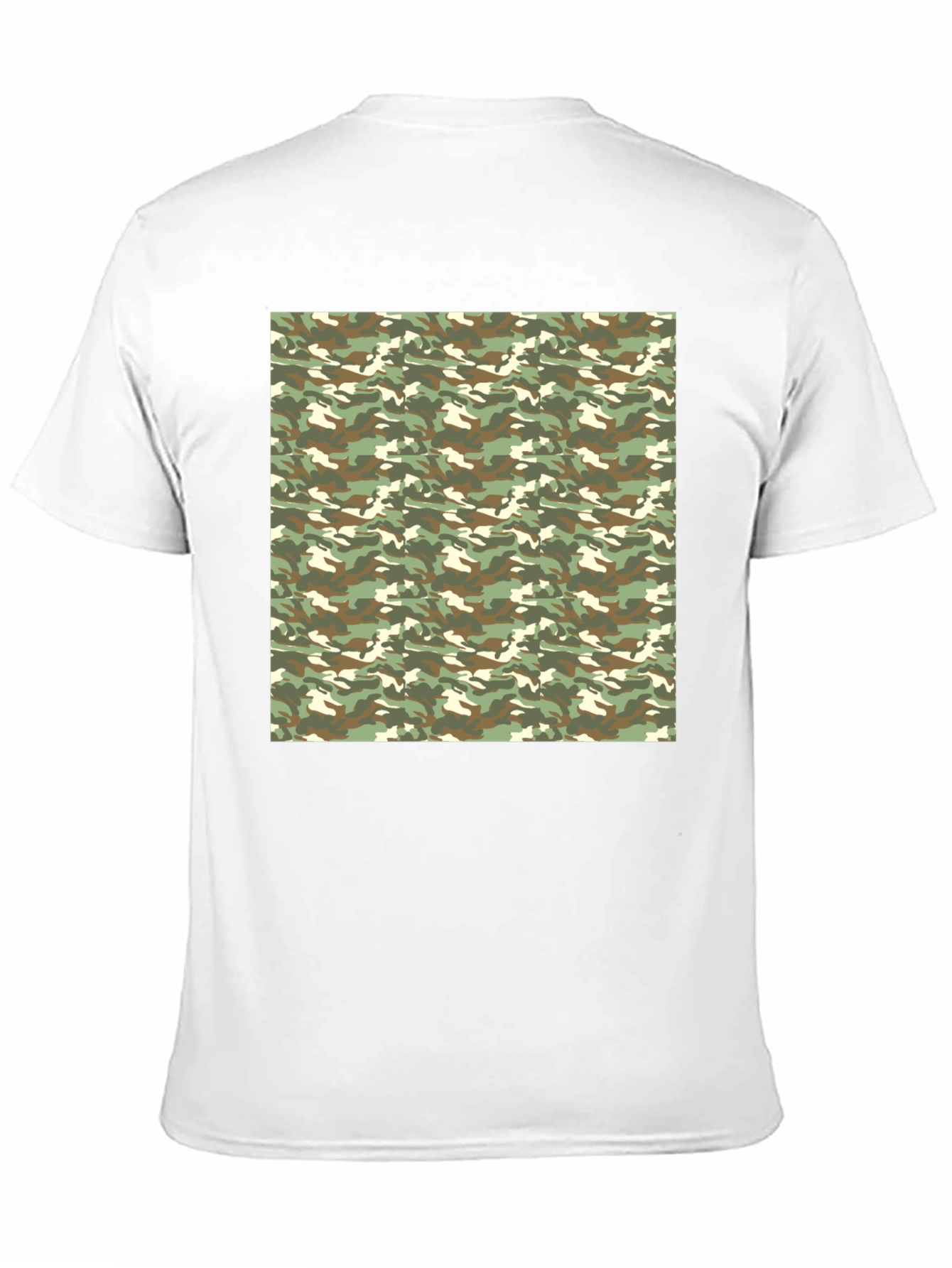 Camouflage Print Black T-Shirt