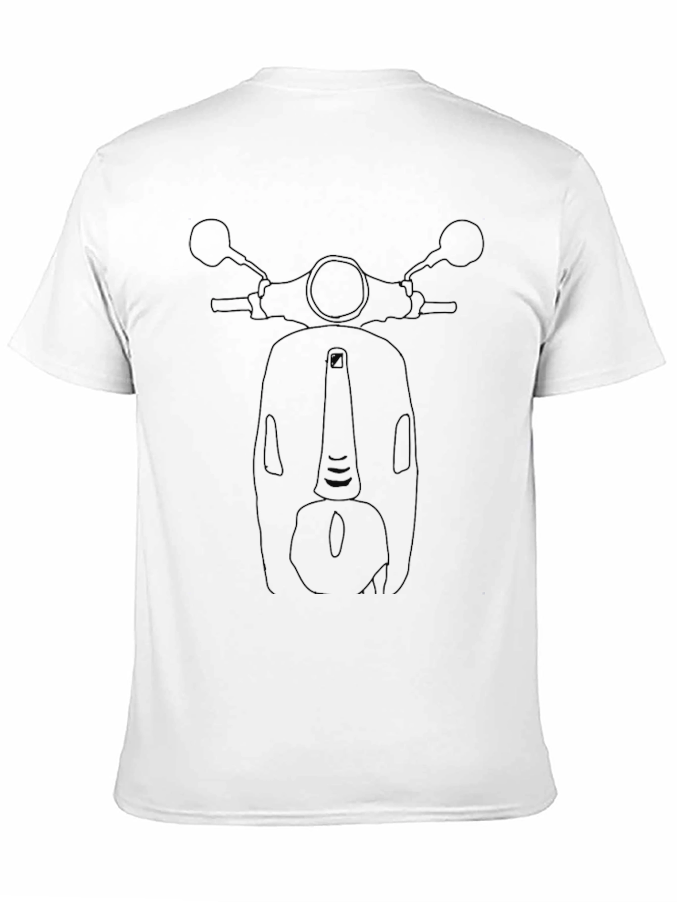 Scooter Outline T-Shirt - Black Graphic Tee