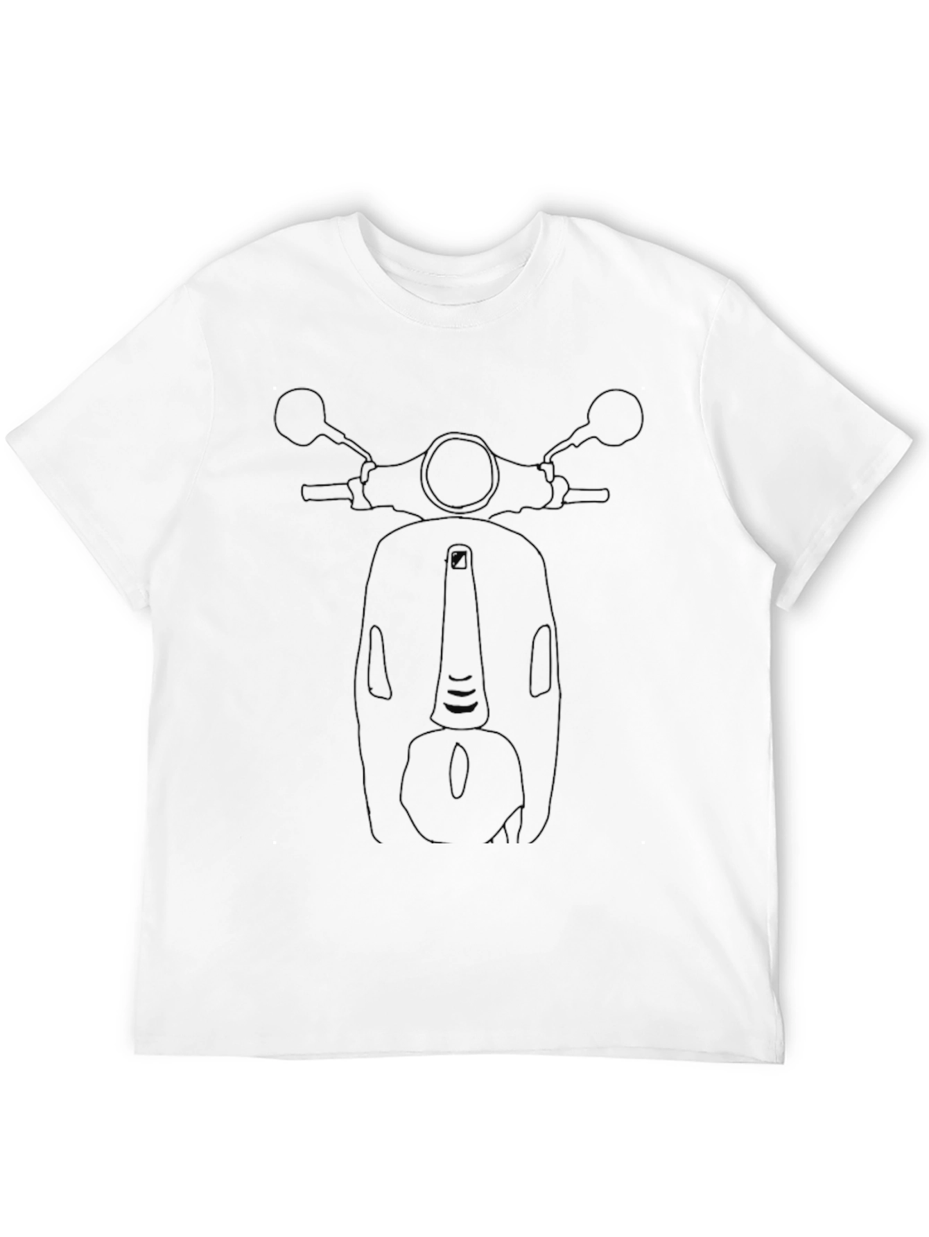 Scooter Outline T-Shirt - Black Graphic Tee