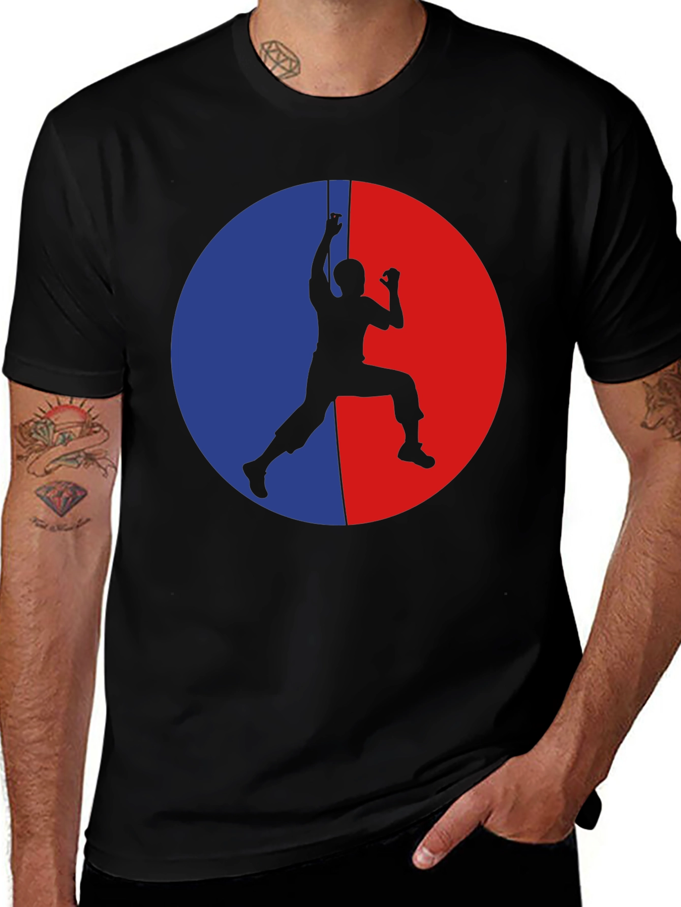 Climbing Silhouette Graphic T-Shirt