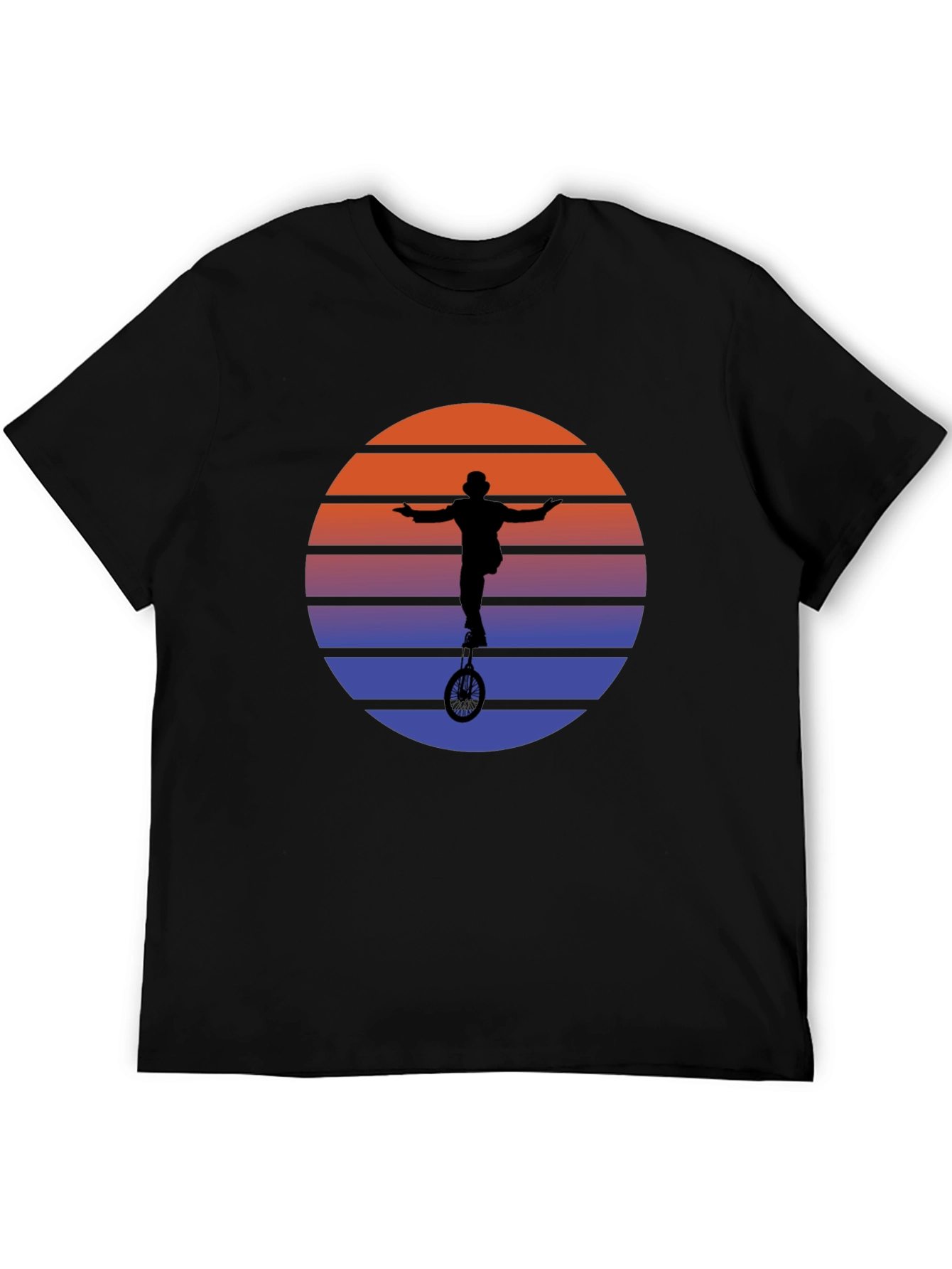 Retro Sunset Unicycle T-Shirt