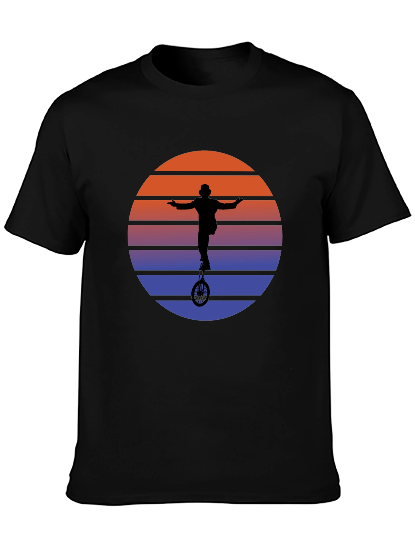Retro Sunset Unicycle T-Shirt