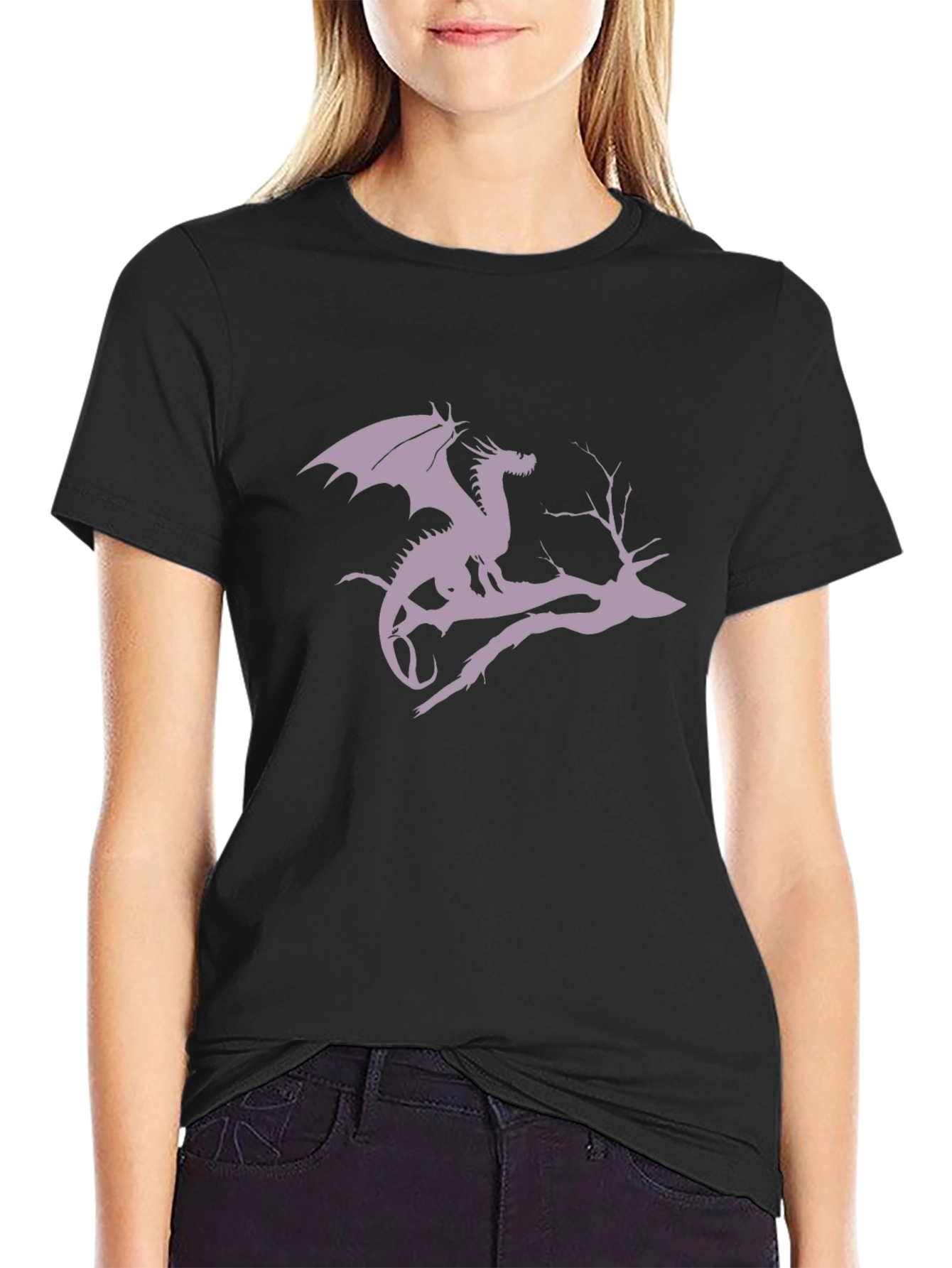 Dragon on Branch Graphic T-Shirt