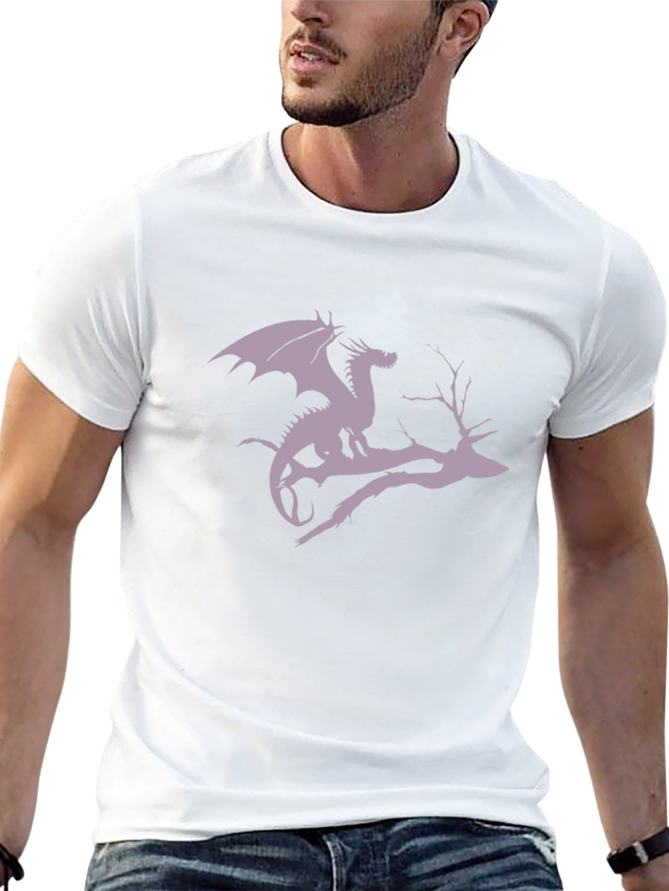 Dragon on Branch Graphic T-Shirt