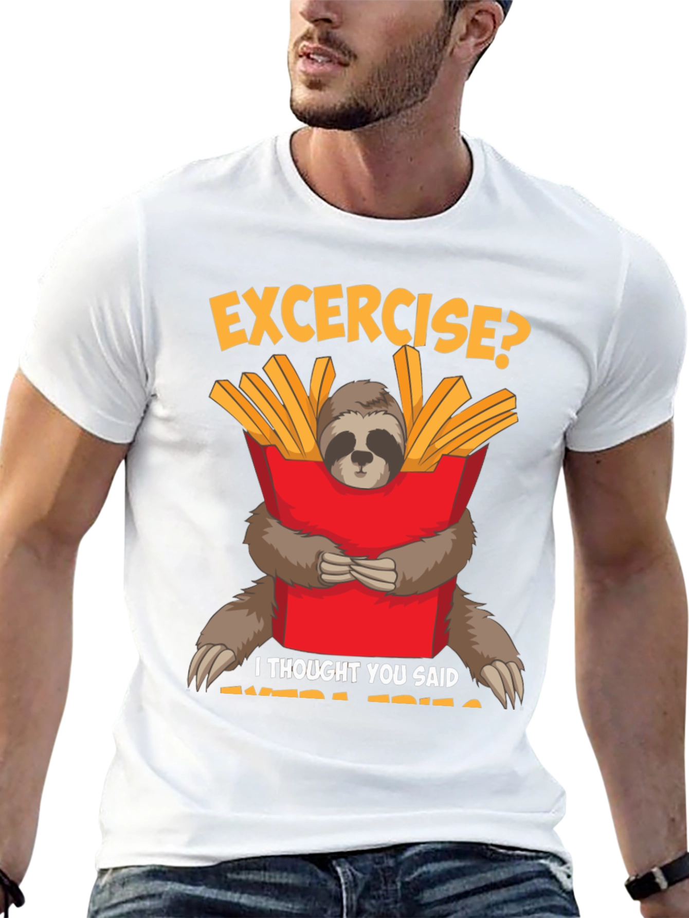 Sloth Extra Fries Graphic Tee