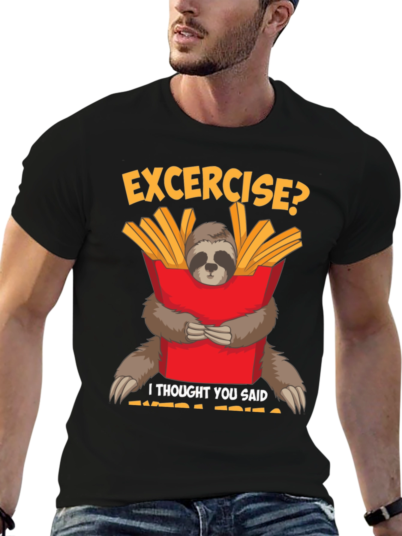 Sloth Extra Fries Graphic Tee