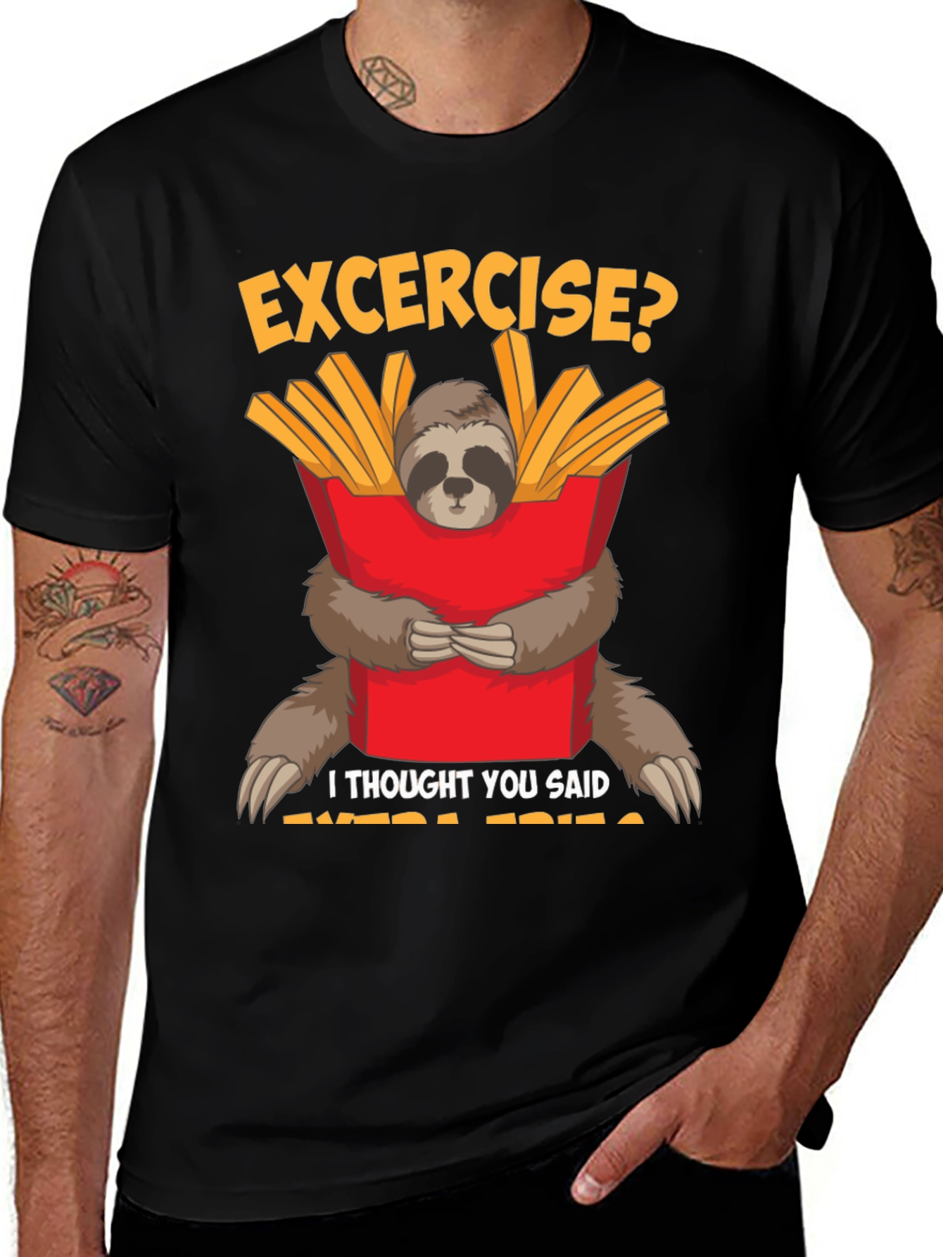 Sloth Extra Fries Graphic Tee