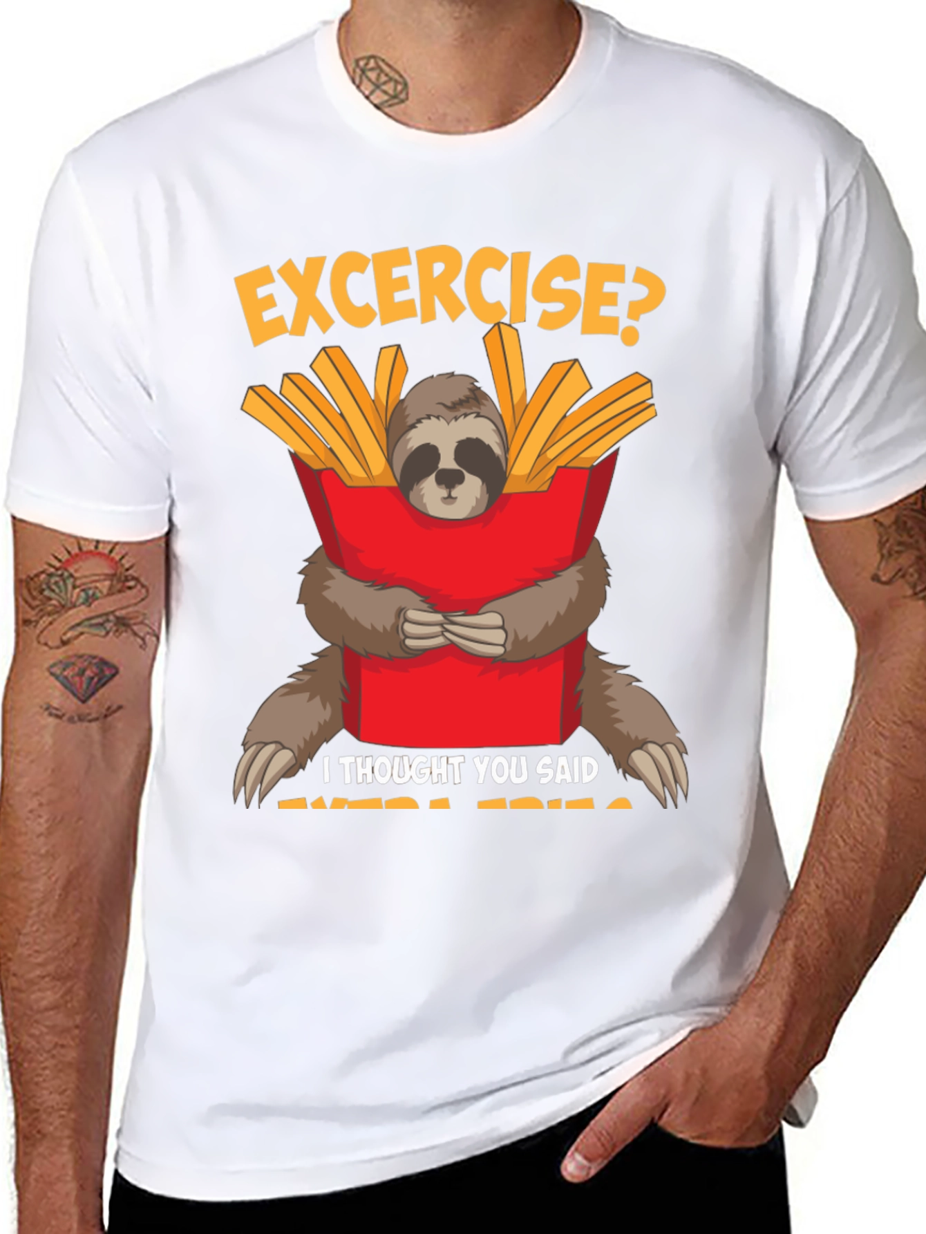 Sloth Extra Fries Graphic Tee