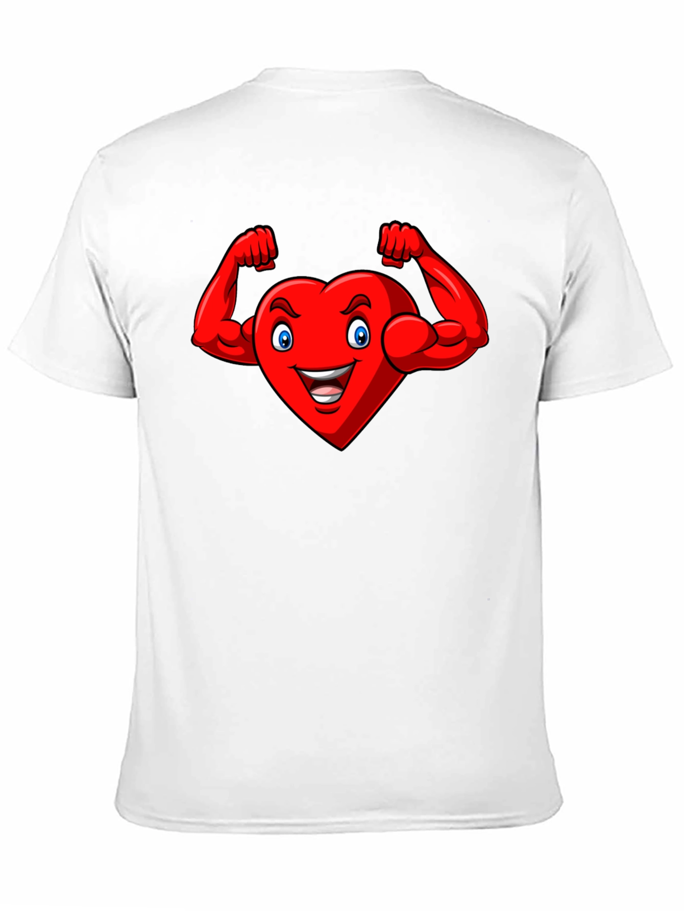 Heart with Muscles Graphic Tee - Black Cotton T-Shirt