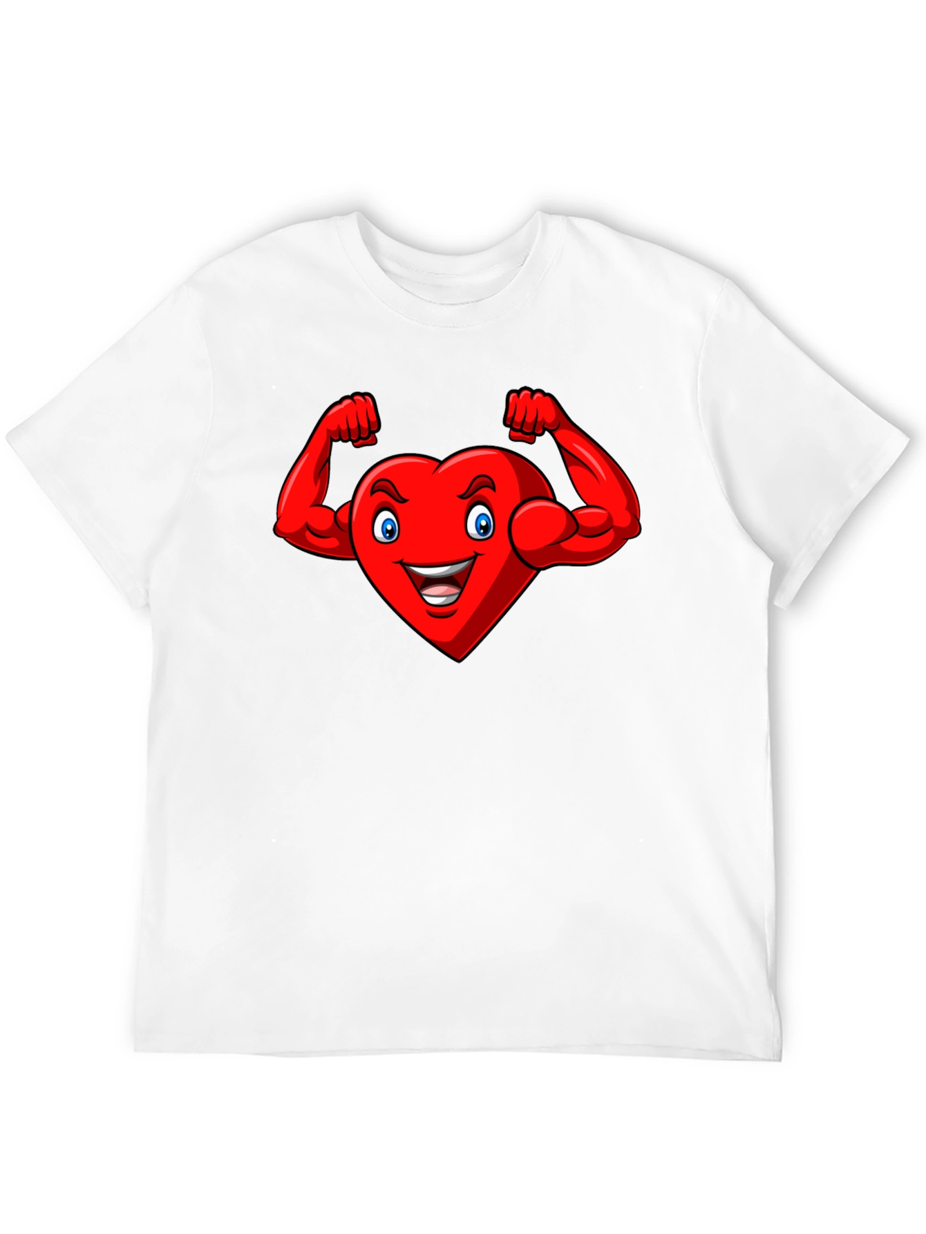 Heart with Muscles Graphic Tee - Black Cotton T-Shirt