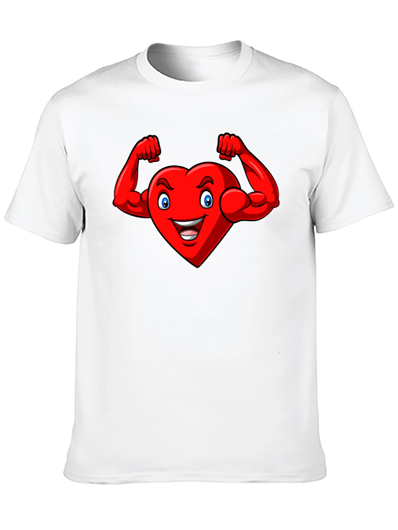 Heart with Muscles Graphic Tee - Black Cotton T-Shirt