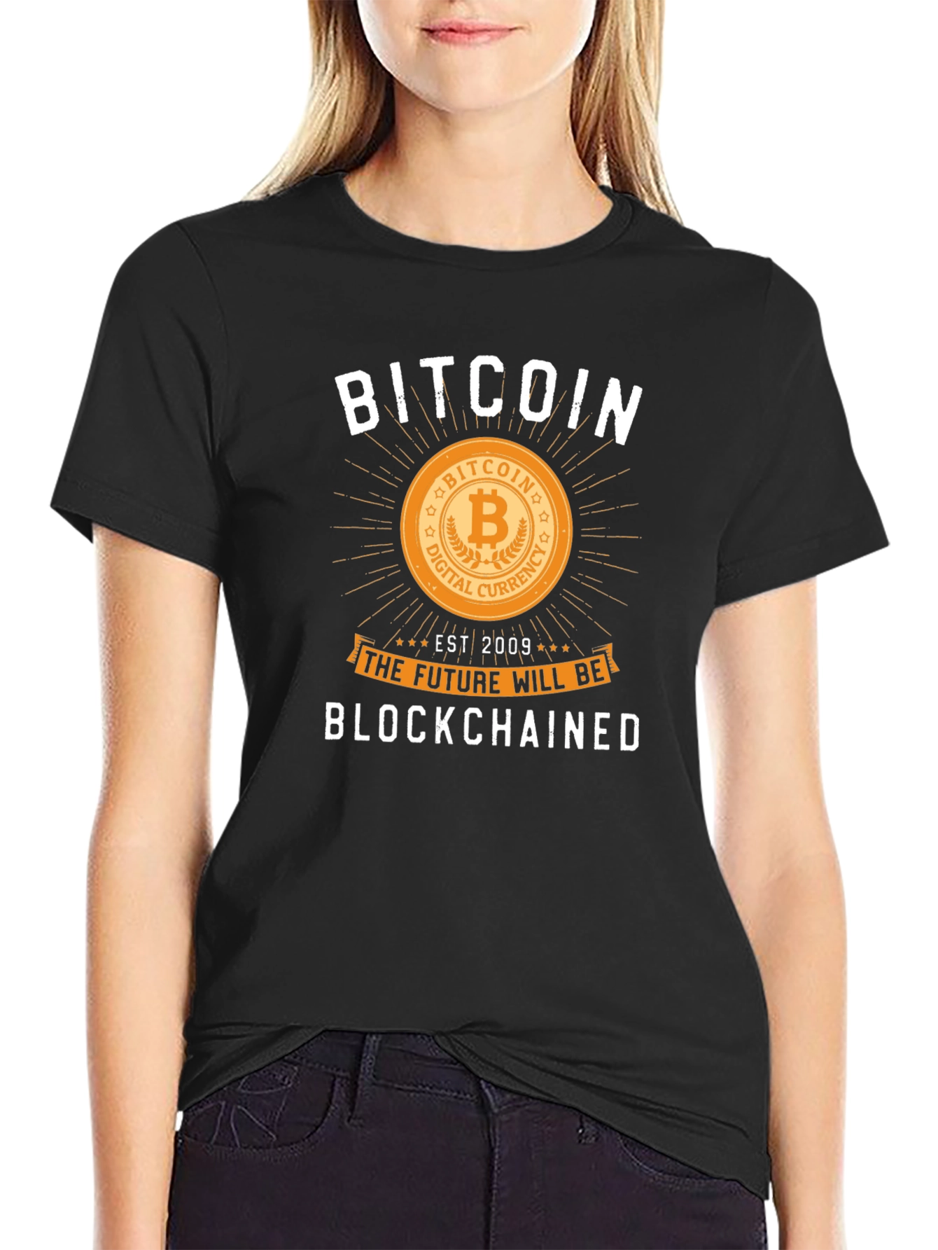 Bitcoin Blockchained Graphic Tee - Crypto Future