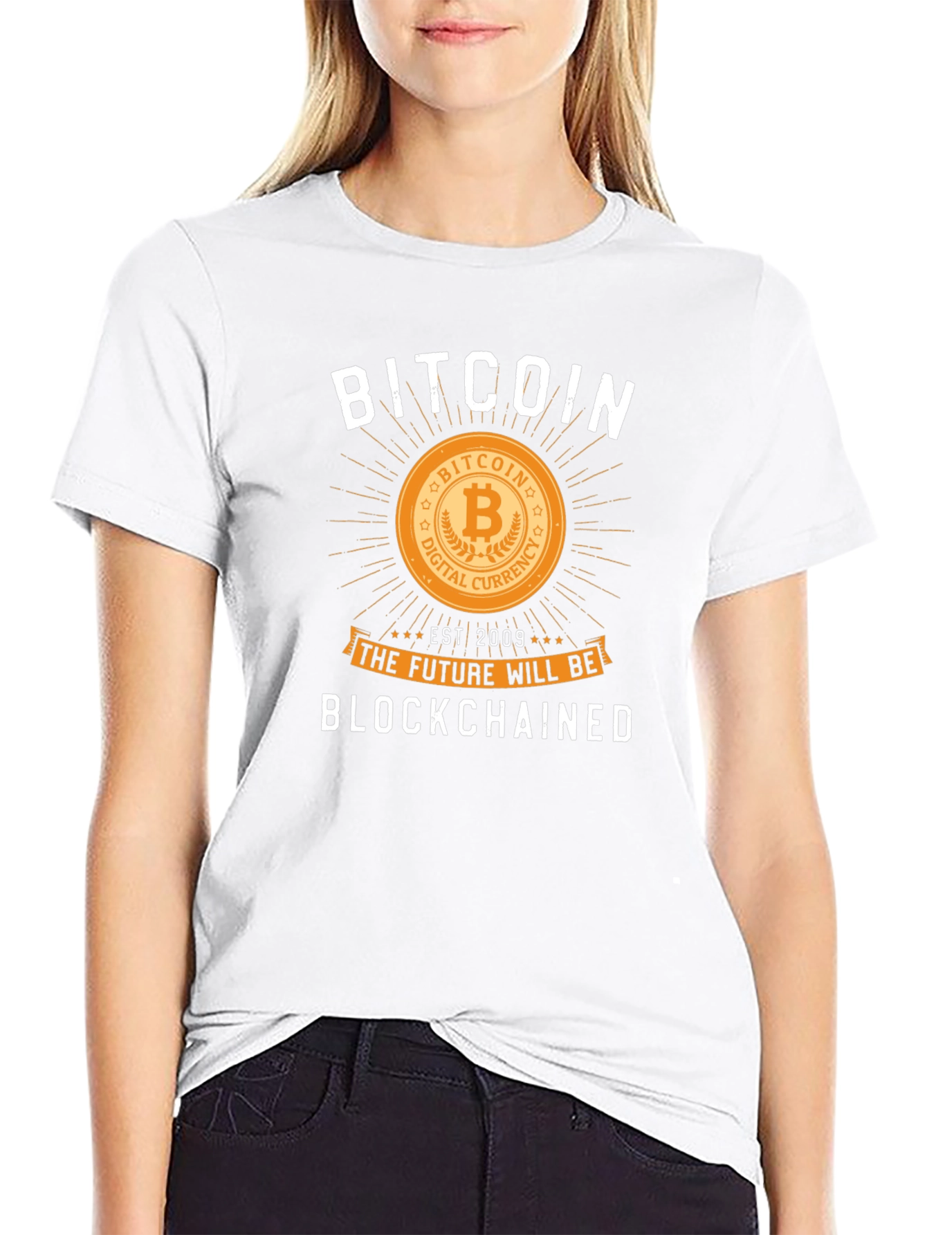 Bitcoin Blockchained Graphic Tee - Crypto Future