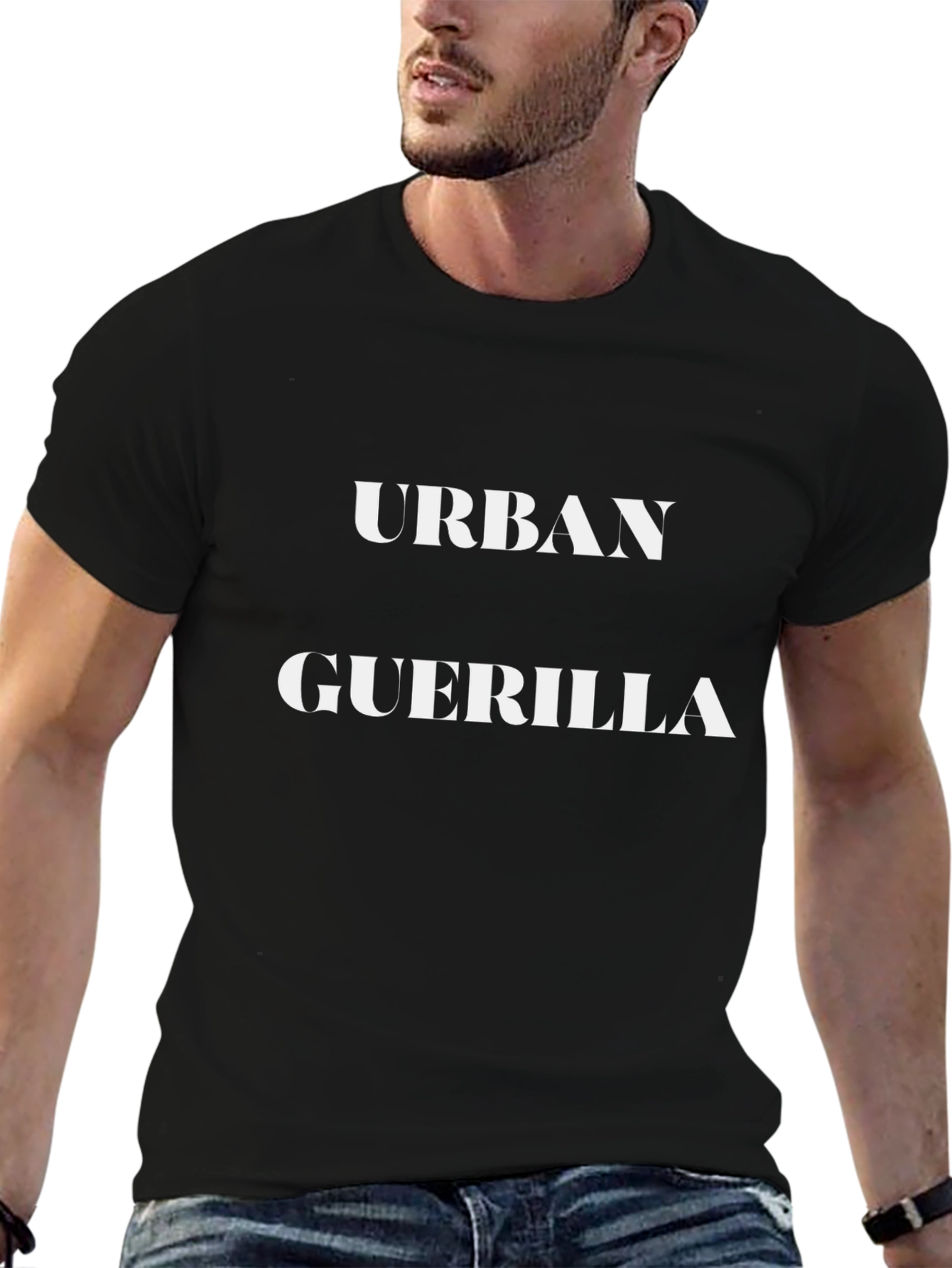 Urban Guerrilla Black Graphic T-Shirt