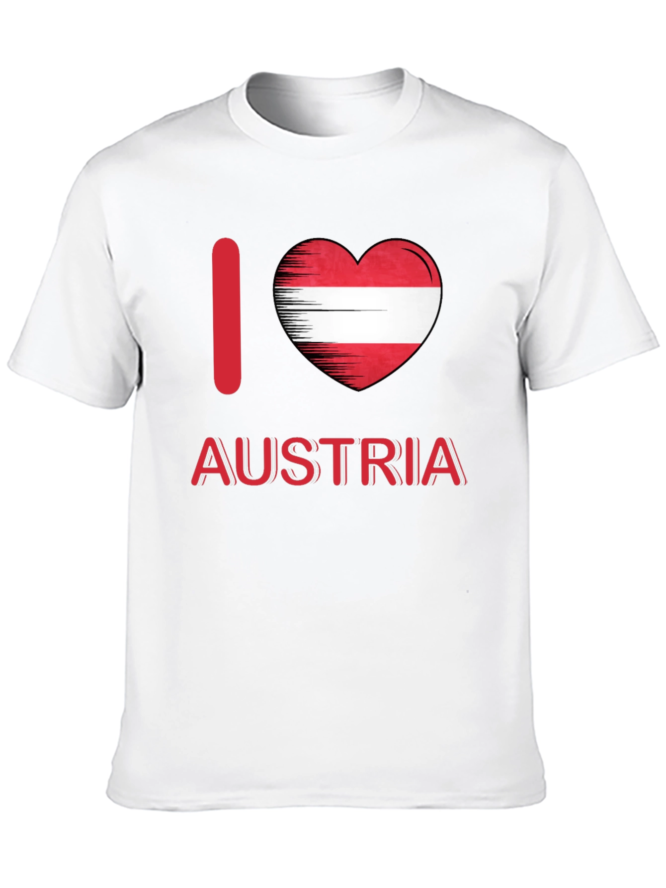 I Love Austria T-Shirt - Black Cotton Tee