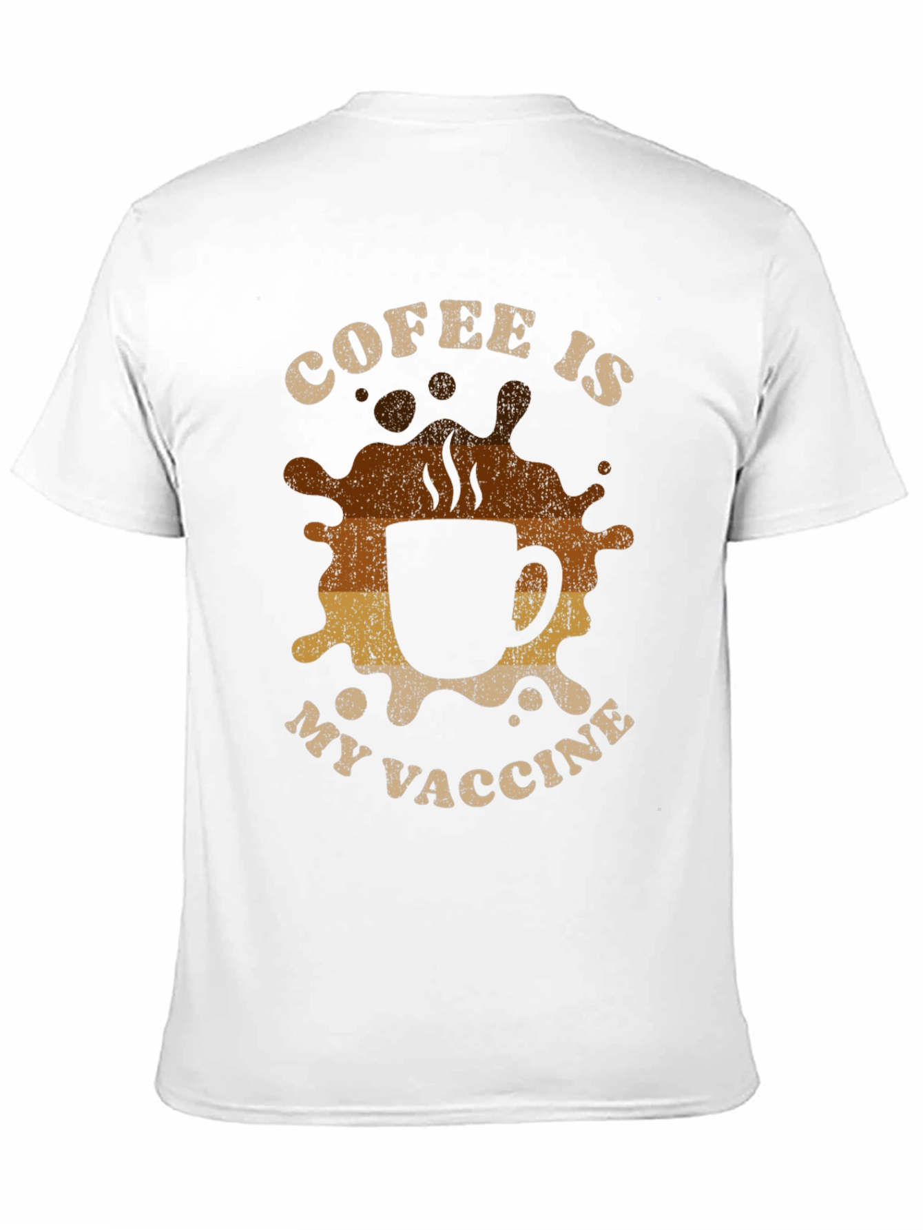 Coffee Is My Vaccine Black Graphic Tee