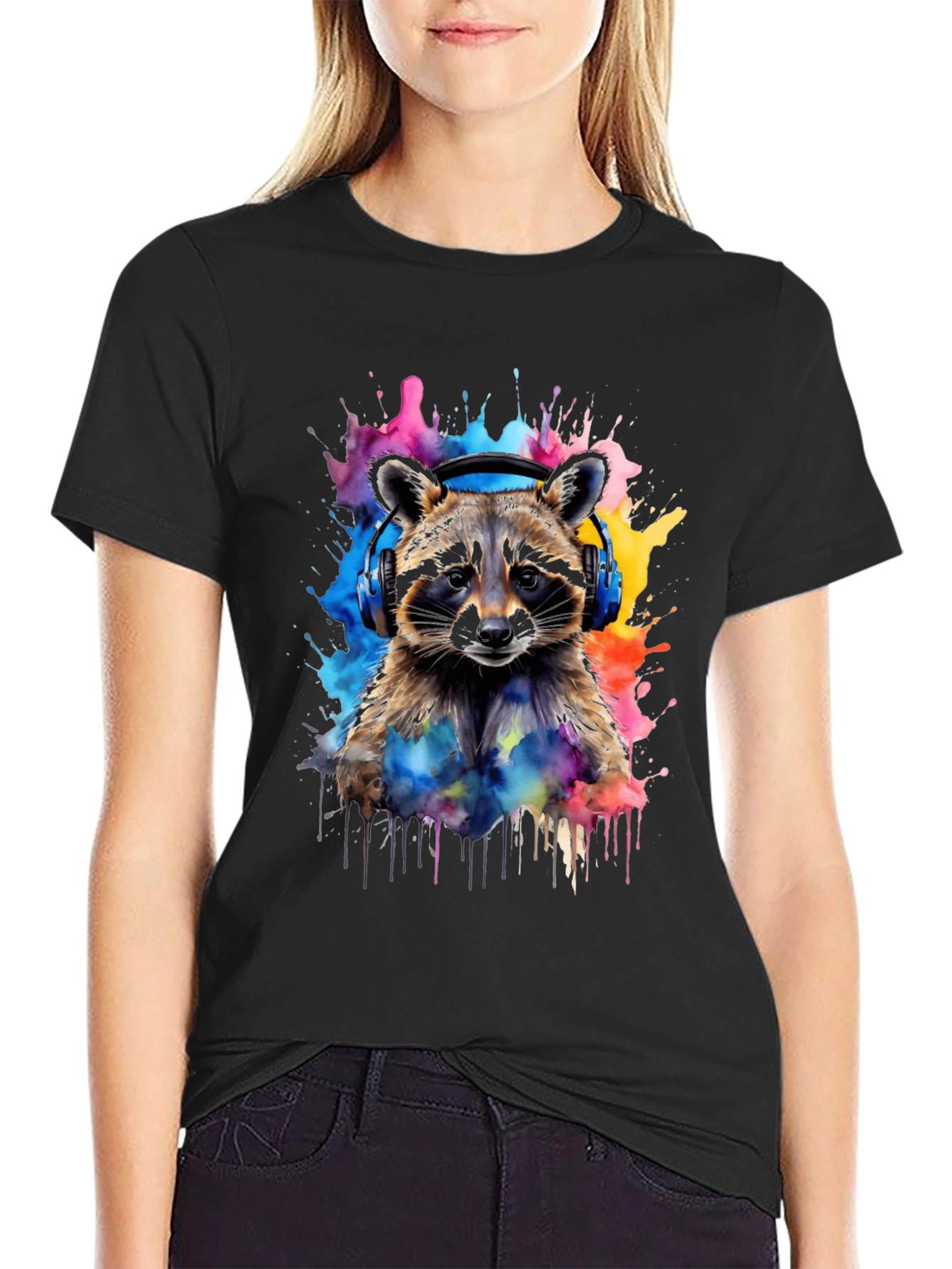 Raccoon Headphone T-Shirt