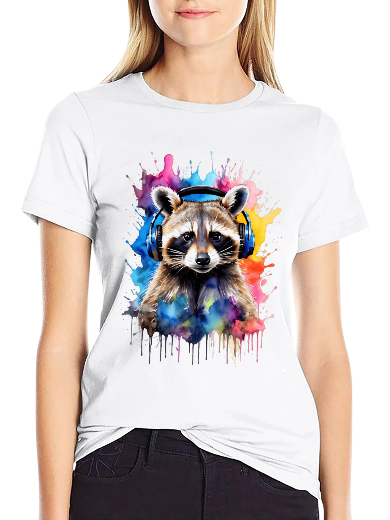 Raccoon Headphone T-Shirt