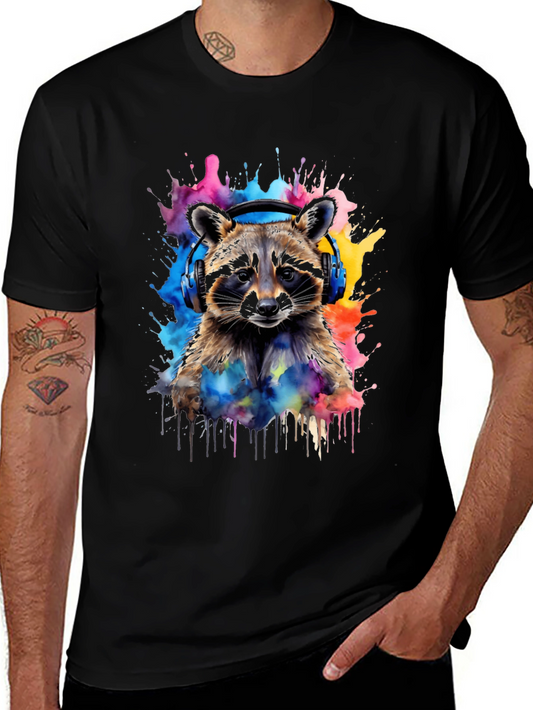 Raccoon Headphone T-Shirt