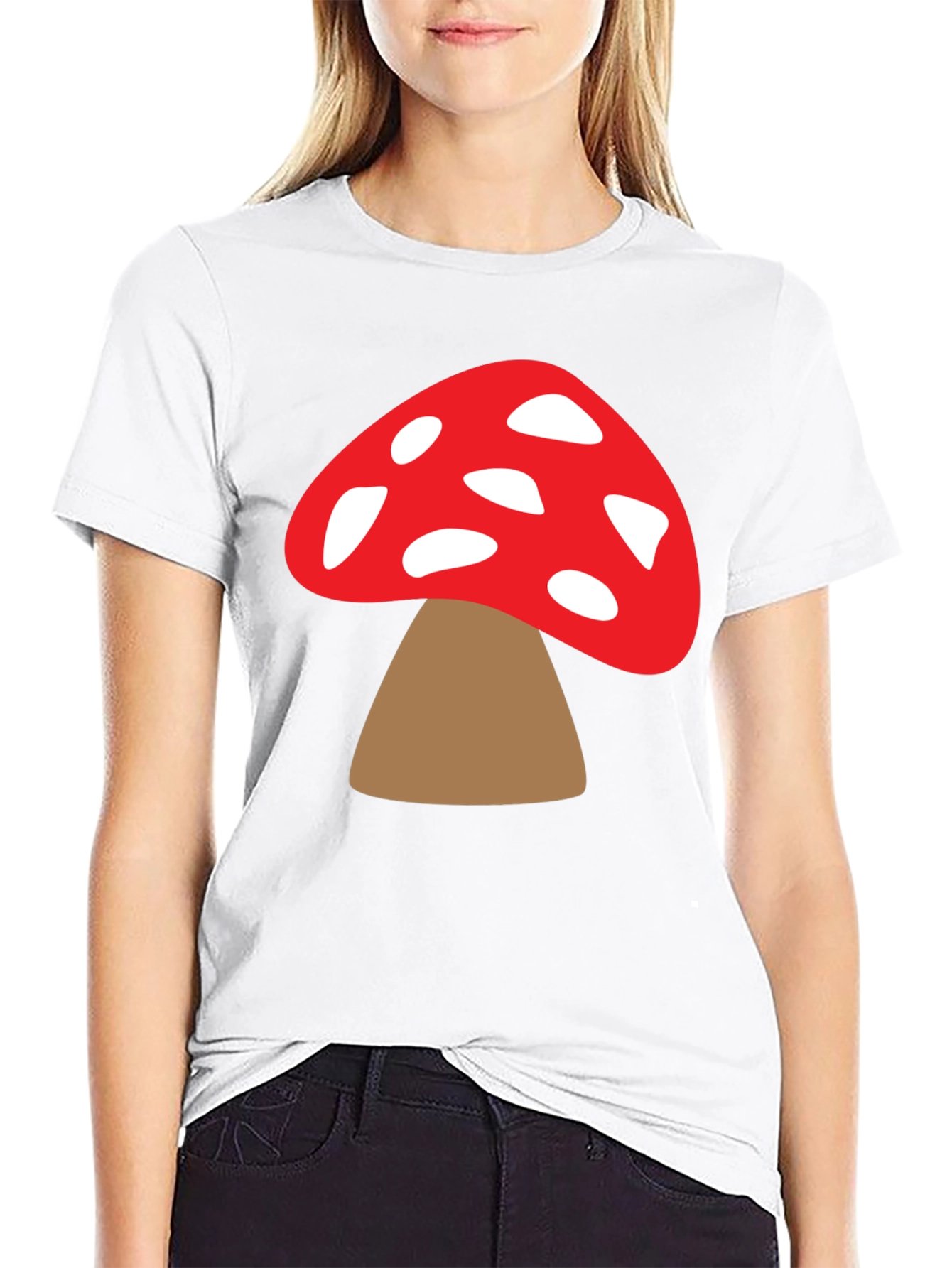 Mushroom Graphic Tee - Funky Black T-Shirt