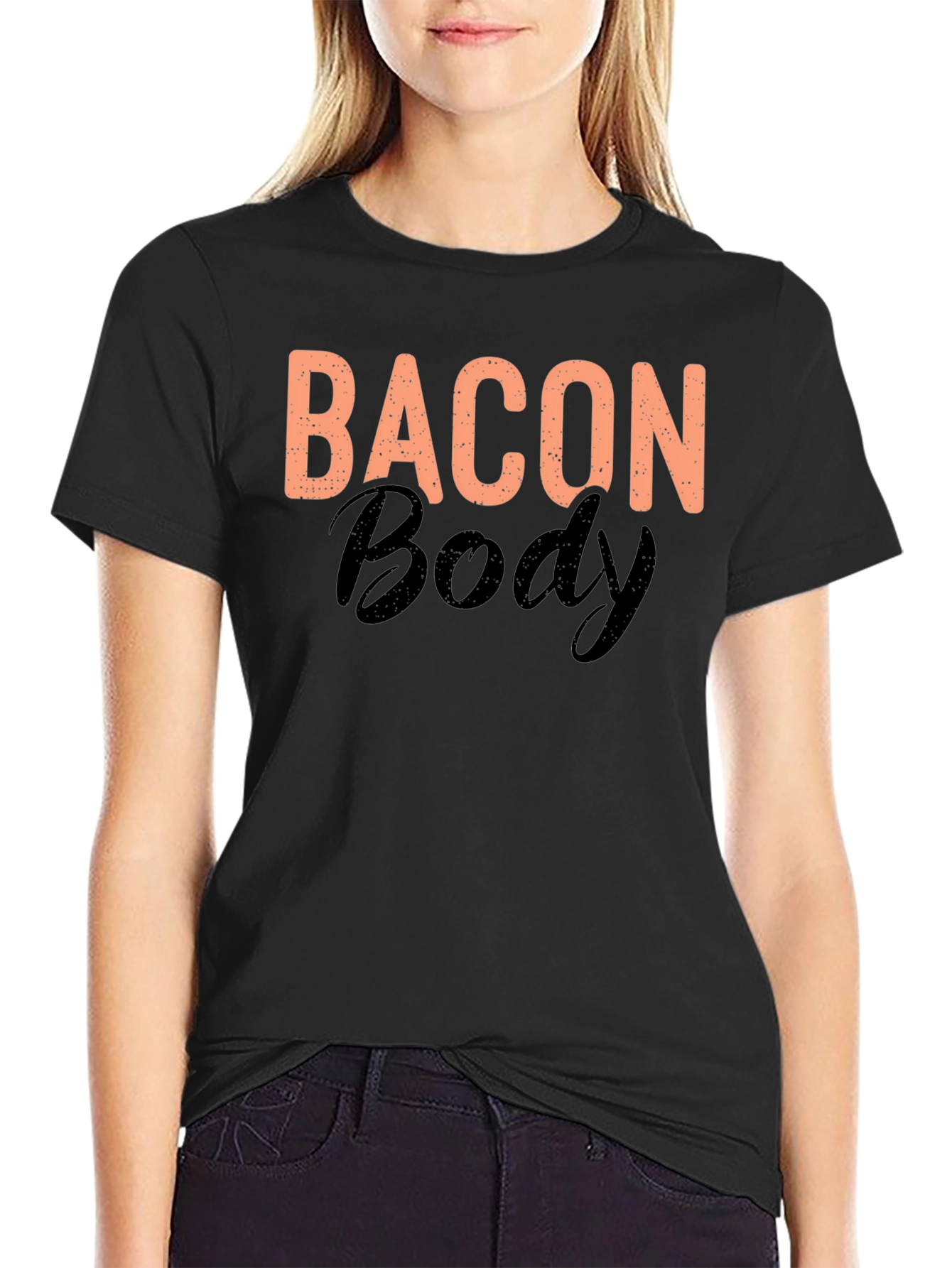 Bacon Body T-Shirt - Black Novelty Tee