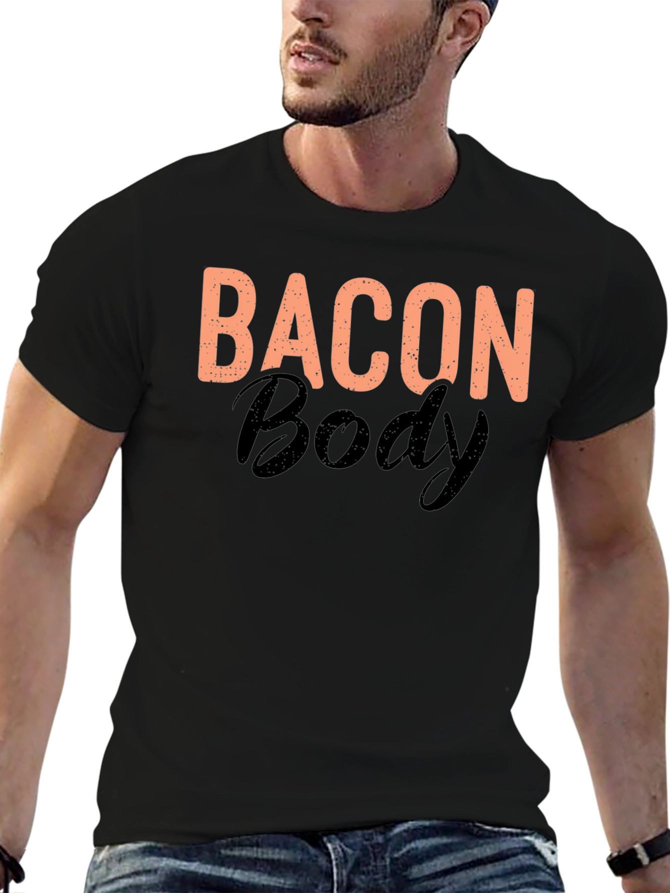 Bacon Body T-Shirt - Black Novelty Tee