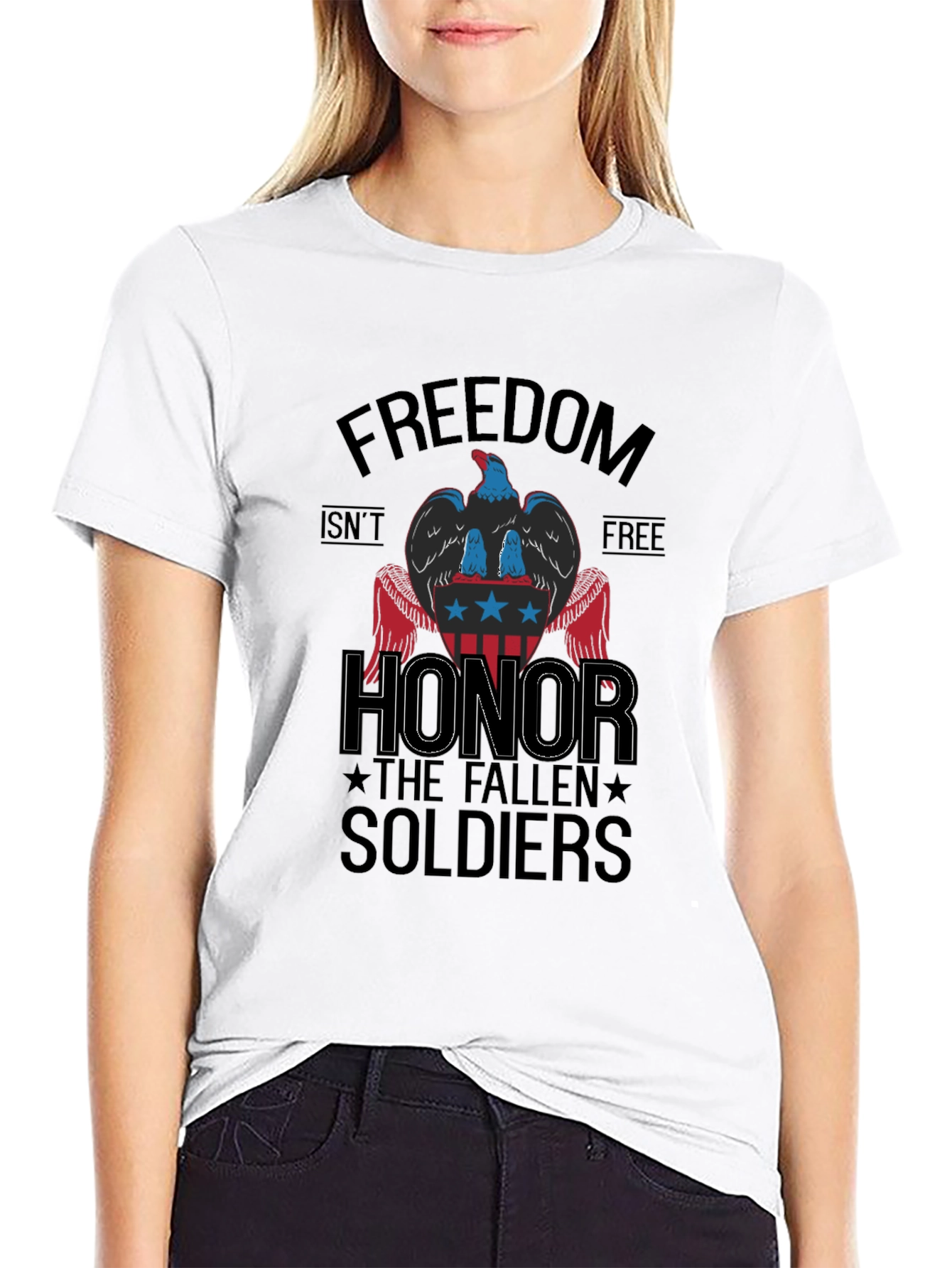Freedom Isnt Free Honor Soldiers Graphic T-Shirt
