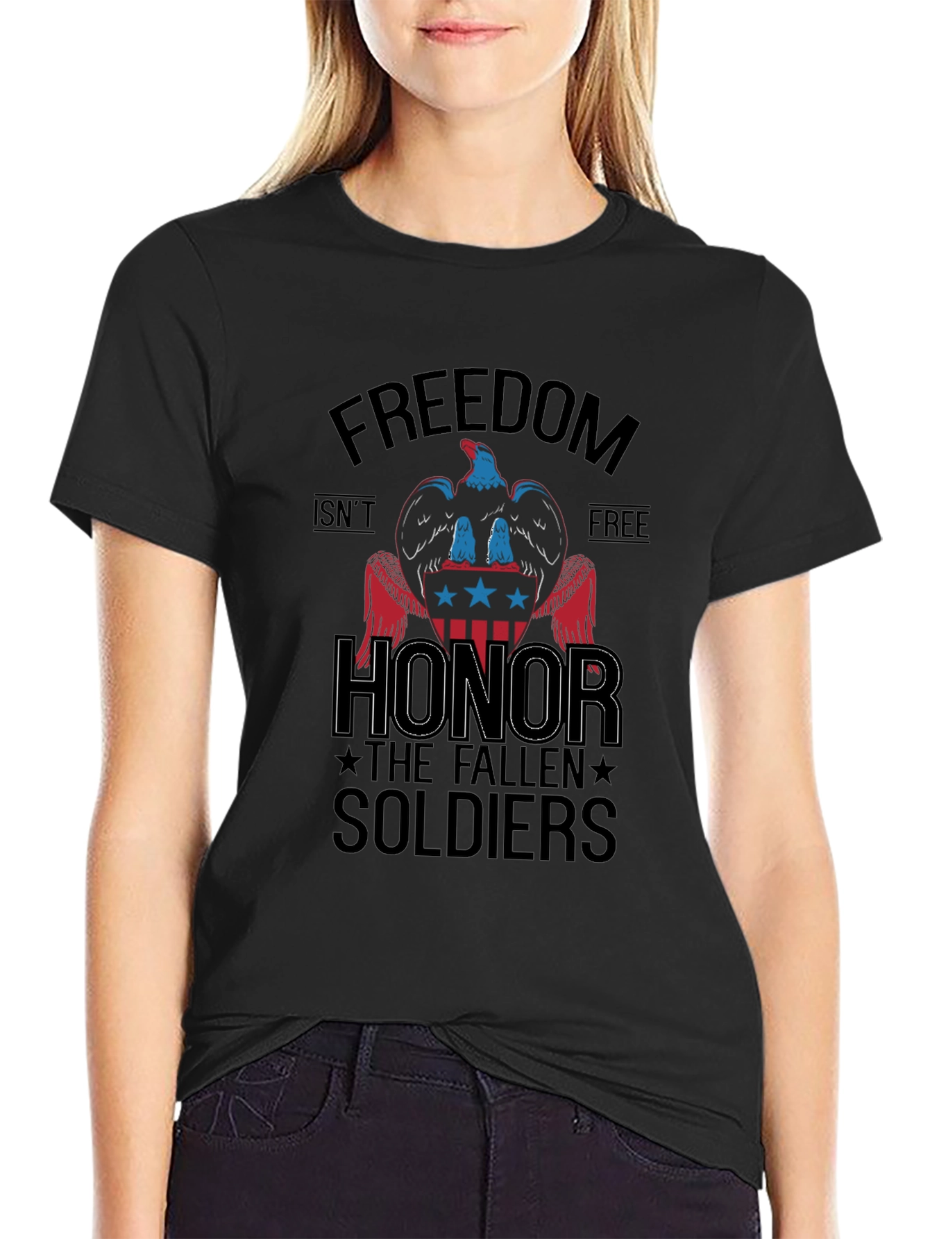 Freedom Isnt Free Honor Soldiers Graphic T-Shirt