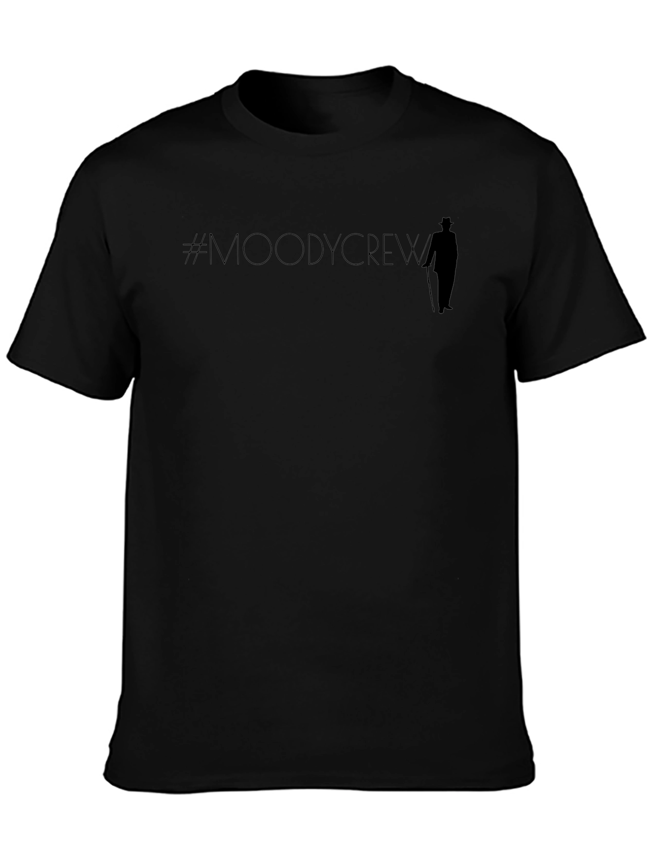 Moody Crew T-Shirt - Stylish Black Tee