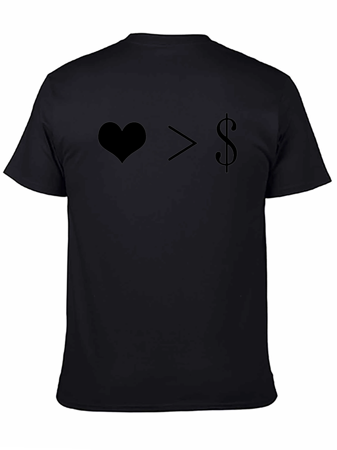 Love Over Money Graphic Tee - Black