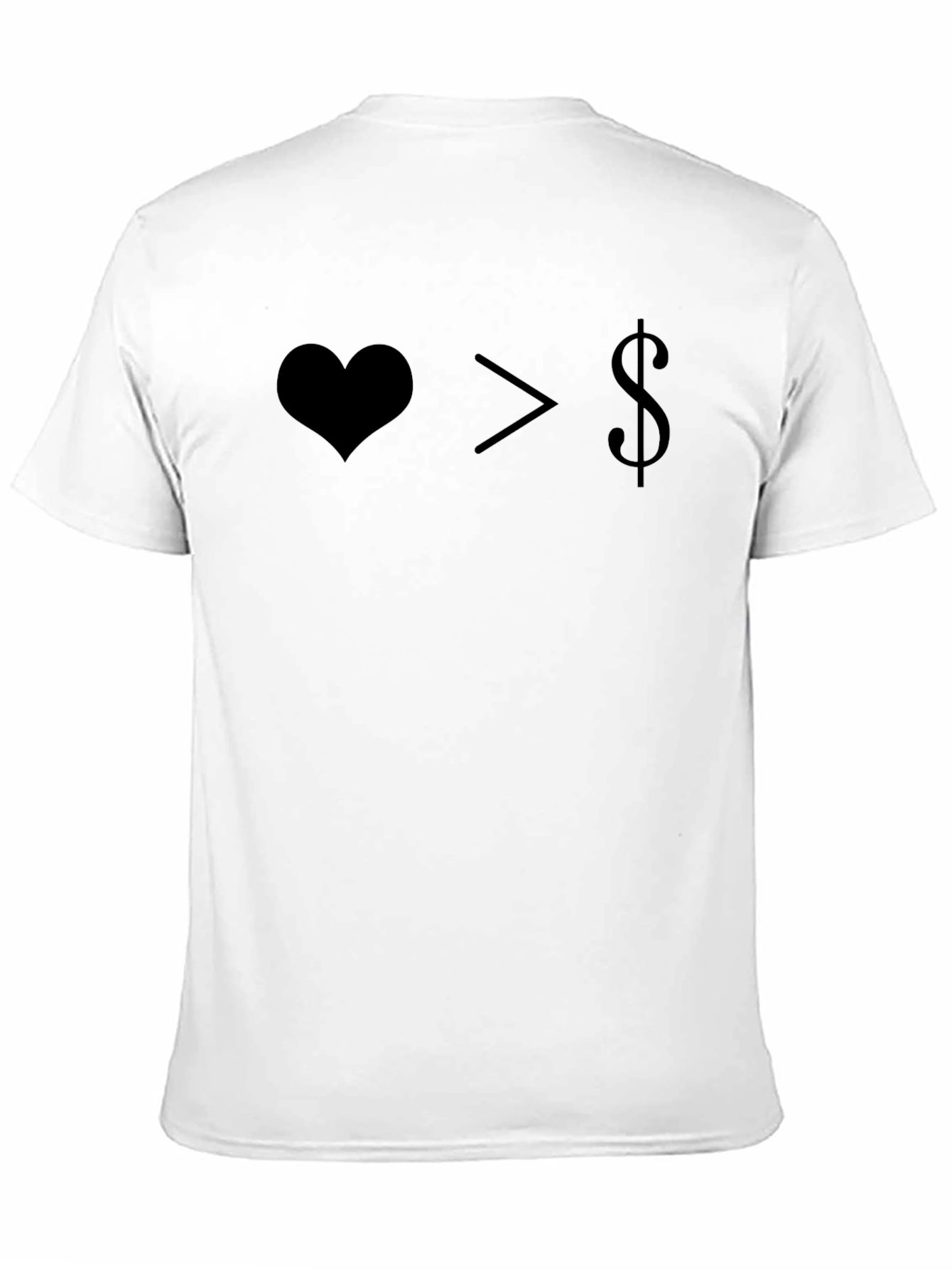 Love Over Money Graphic Tee - Black