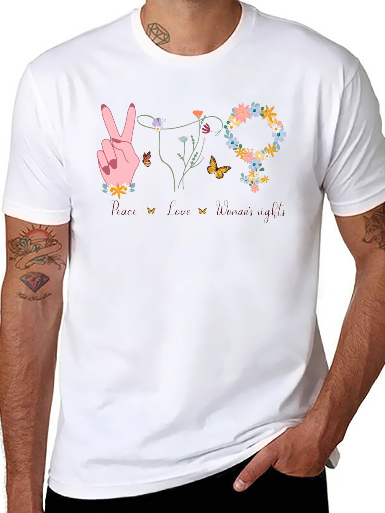 Peace Love Womens Rights T-Shirt