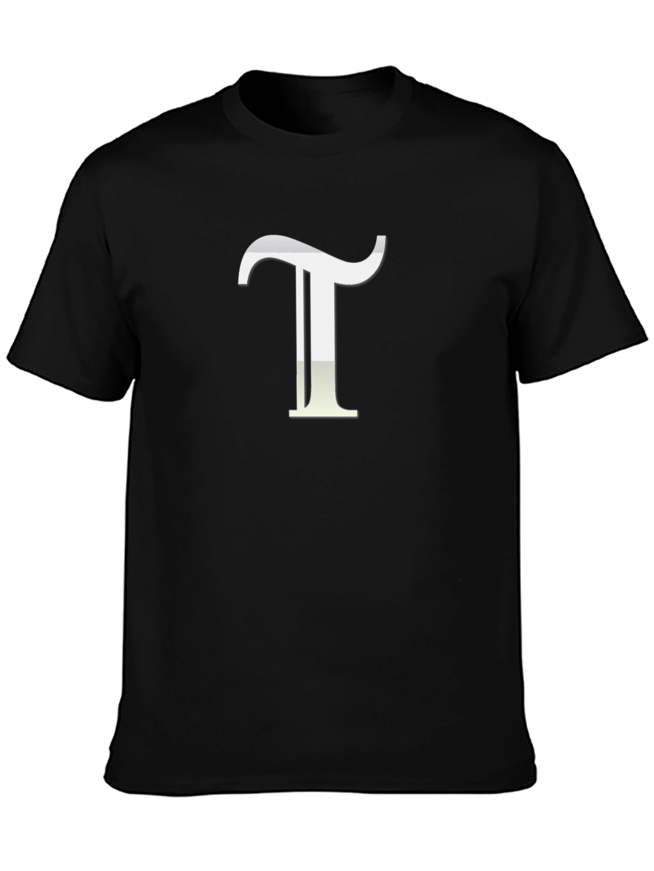 Initial T Graphic Tee - Black Cotton Comfort