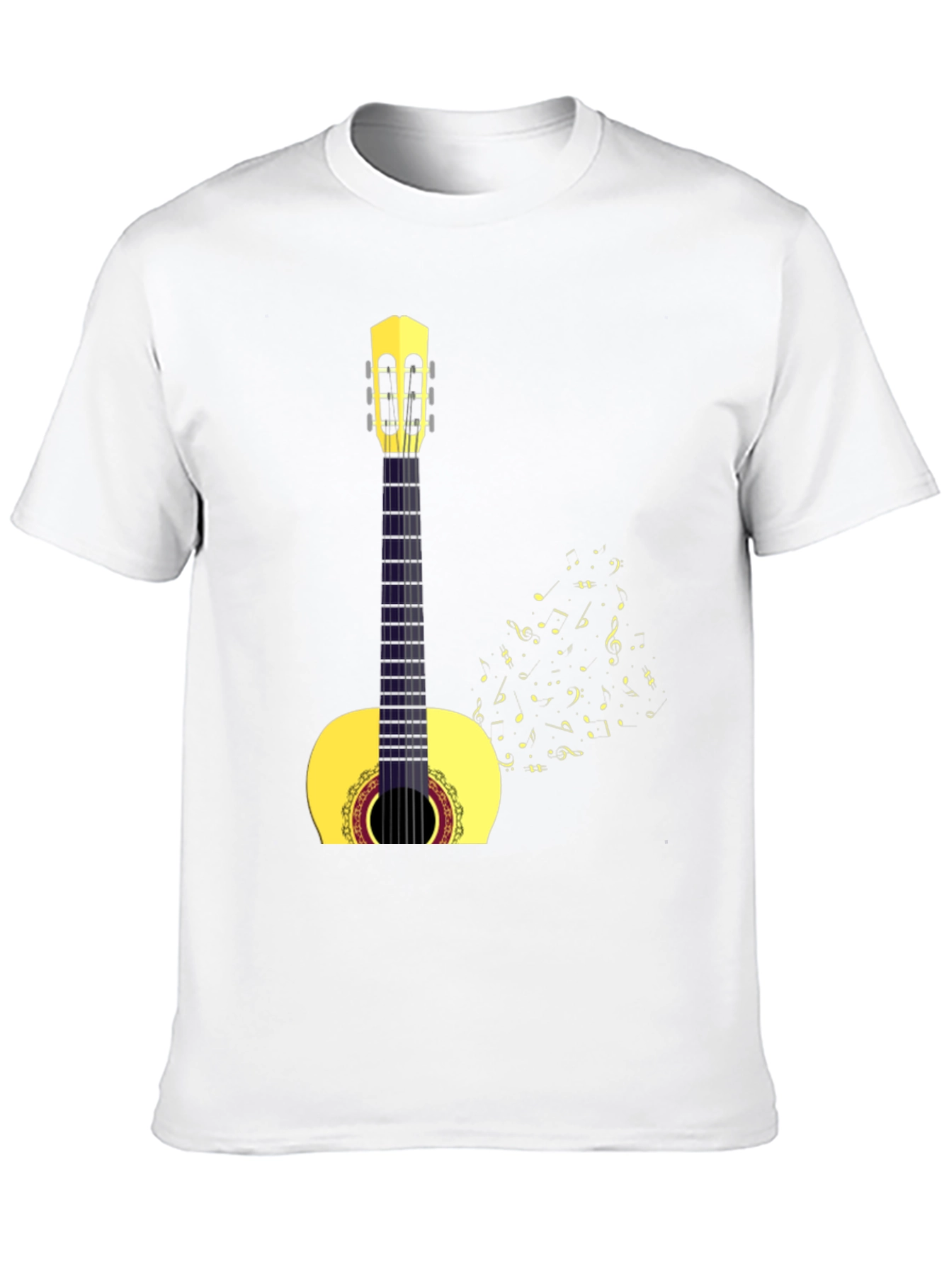 Guitar Music Graphic T-Shirt - Black