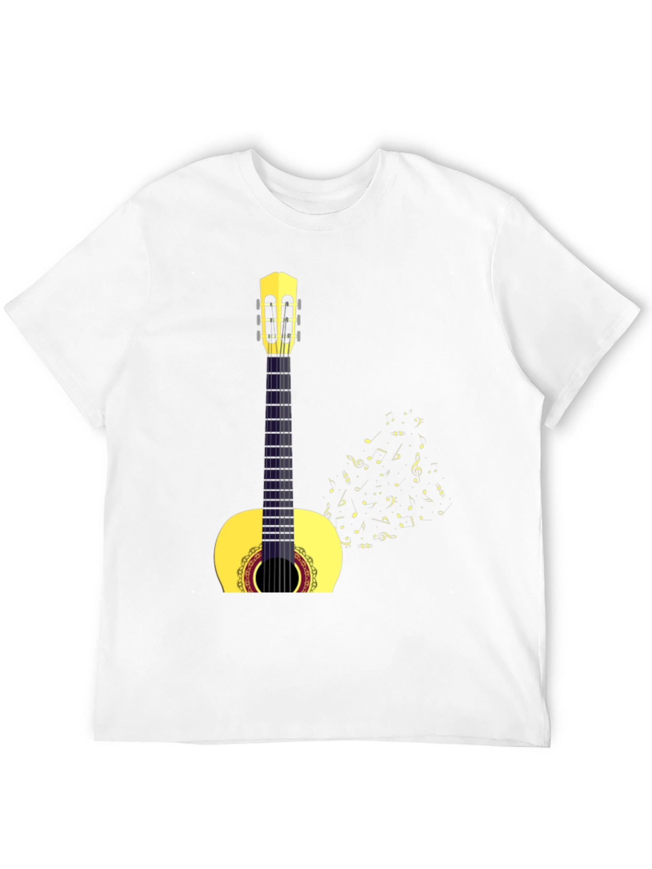 Guitar Music Graphic T-Shirt - Black