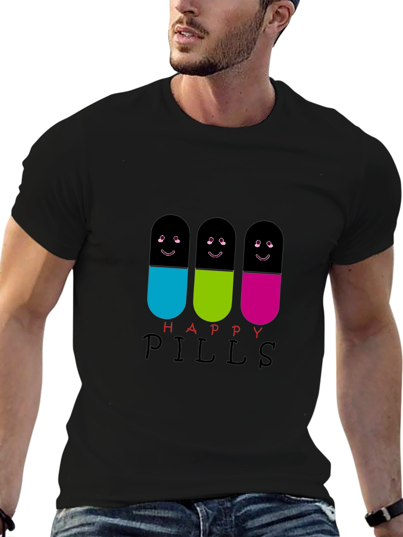 Happy Pills T-Shirt - Fun Graphic Tee