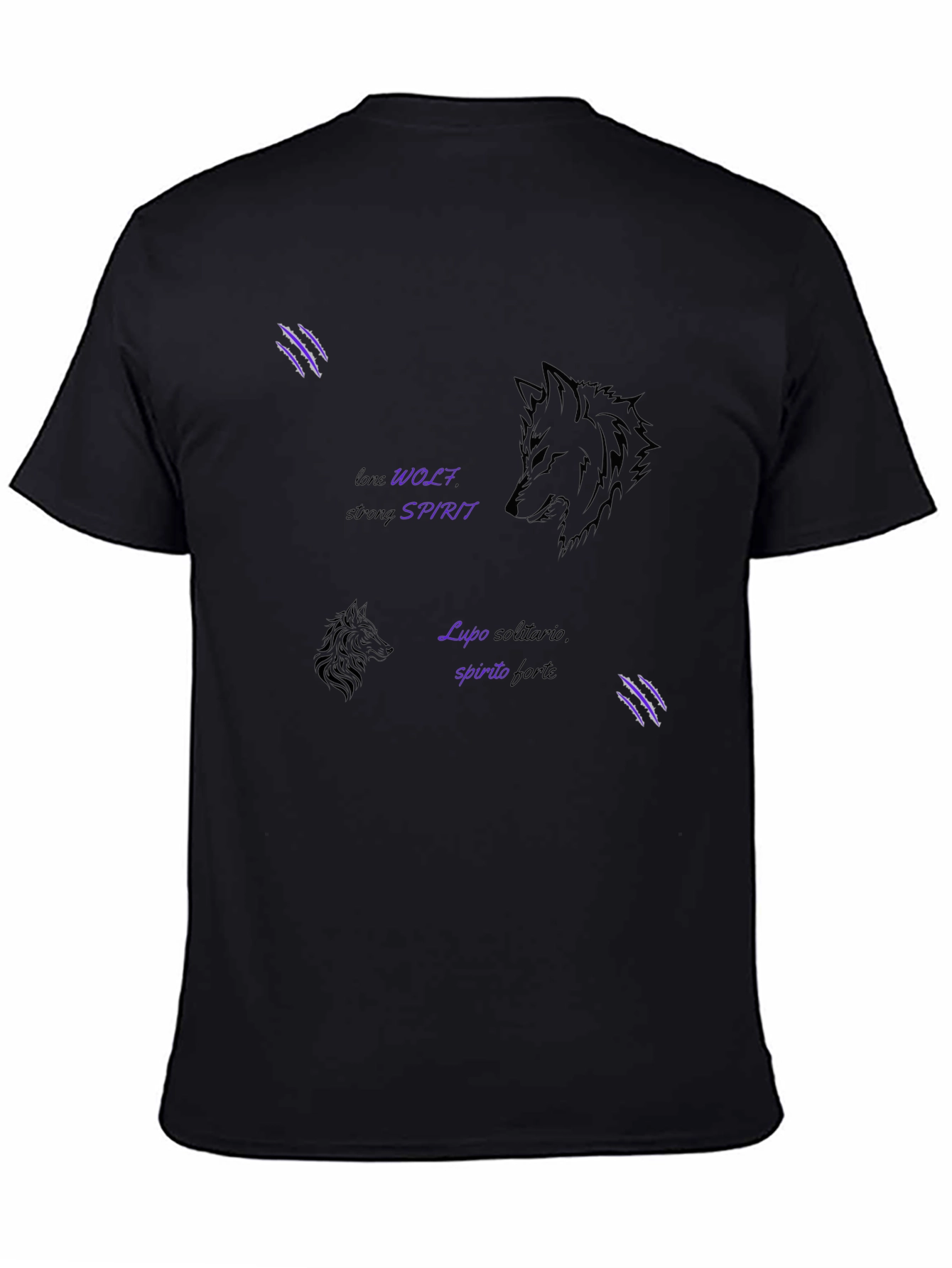 Lone Wolf Spirit Graphic Tee - Black
