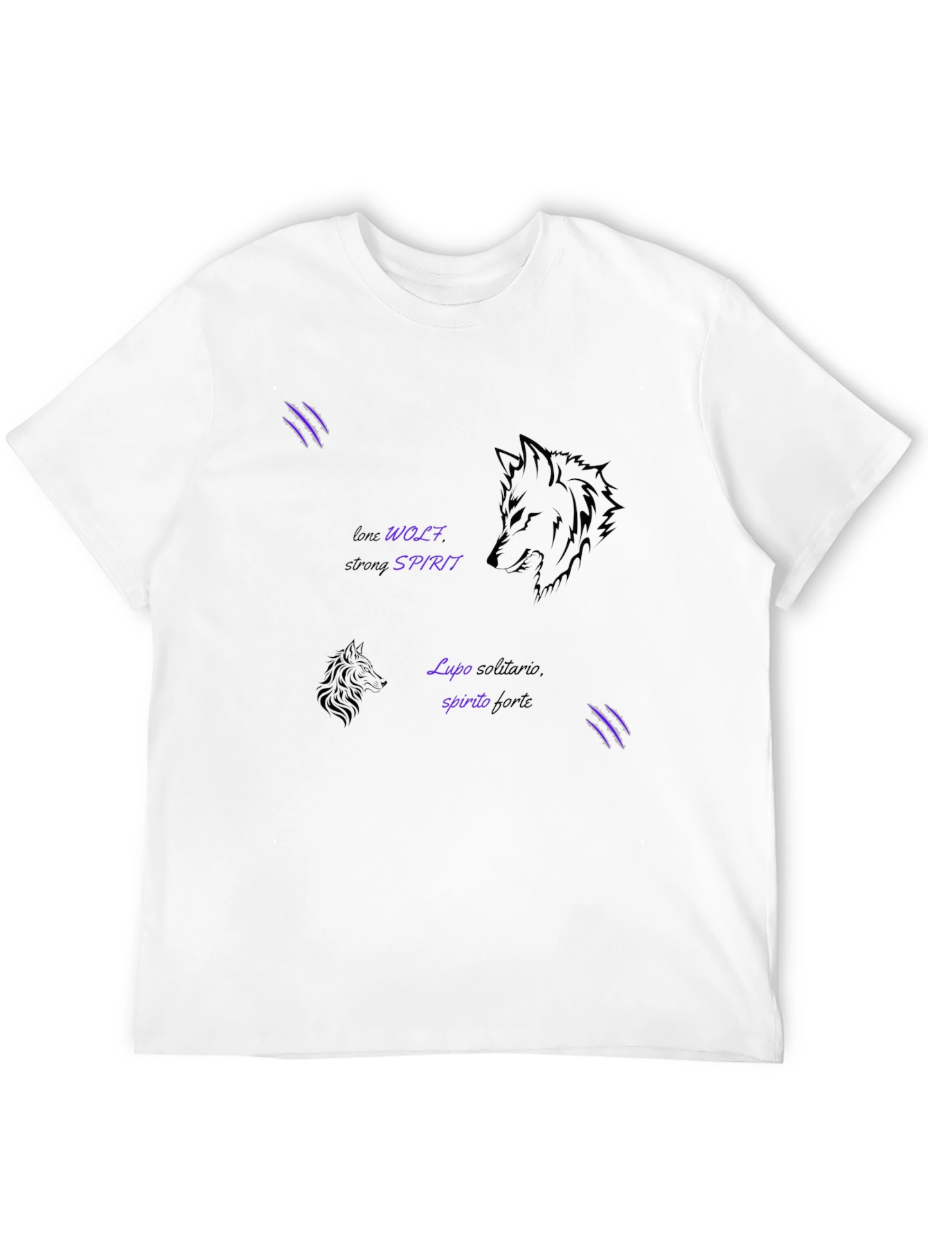 Lone Wolf Spirit Graphic Tee - Black